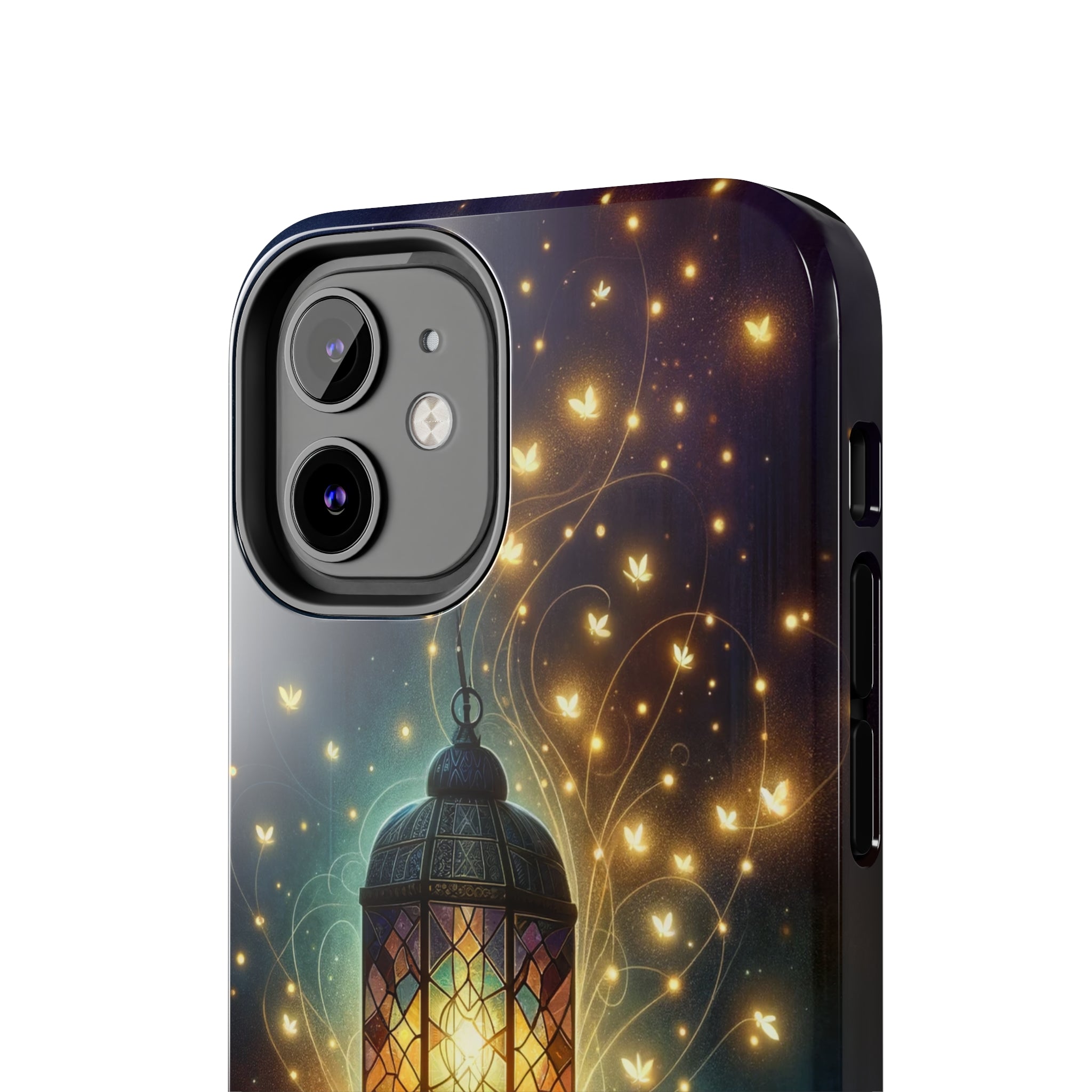 Fireflies around lamp - Tough Phone Case