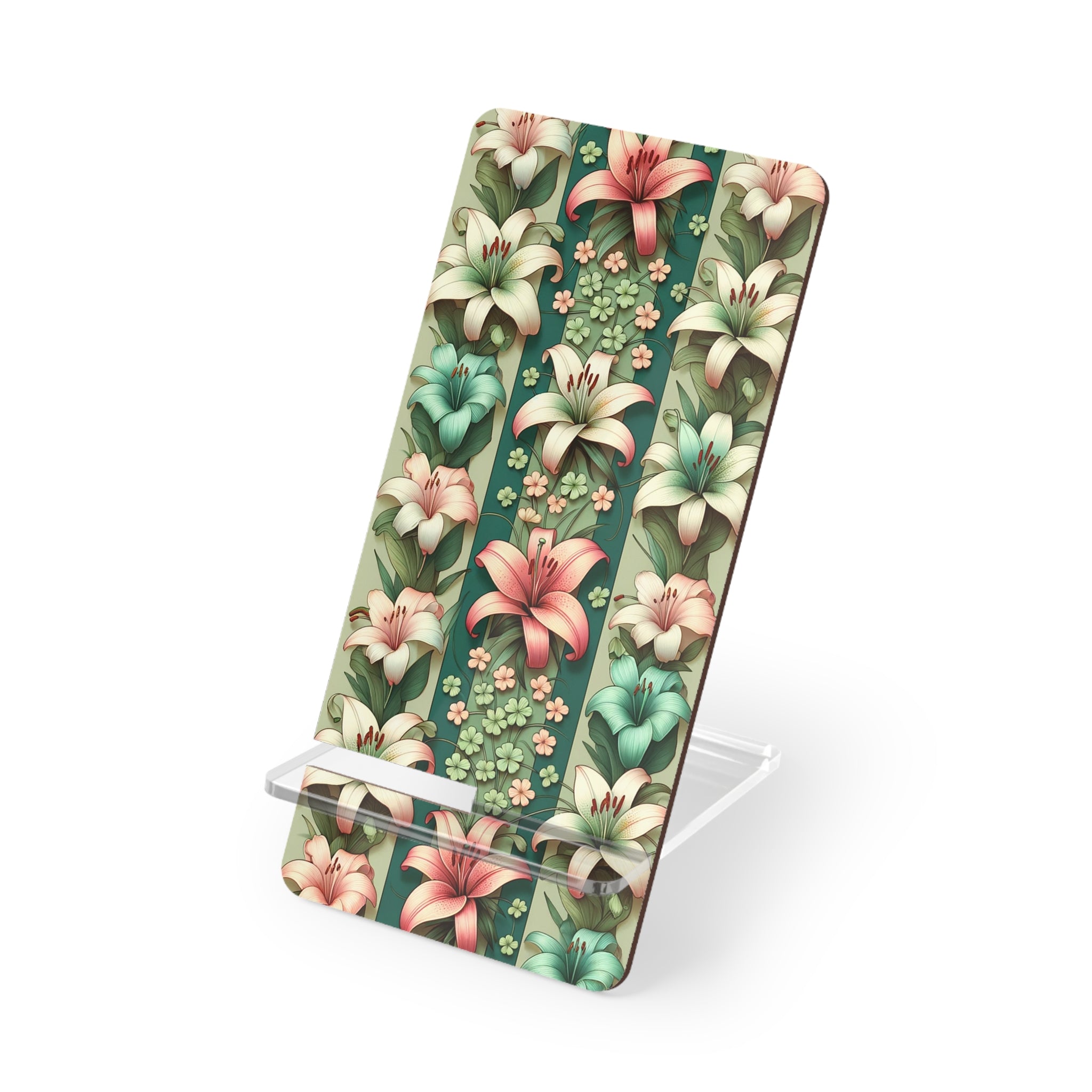 Lilies pattern with green - Smartphone Stand