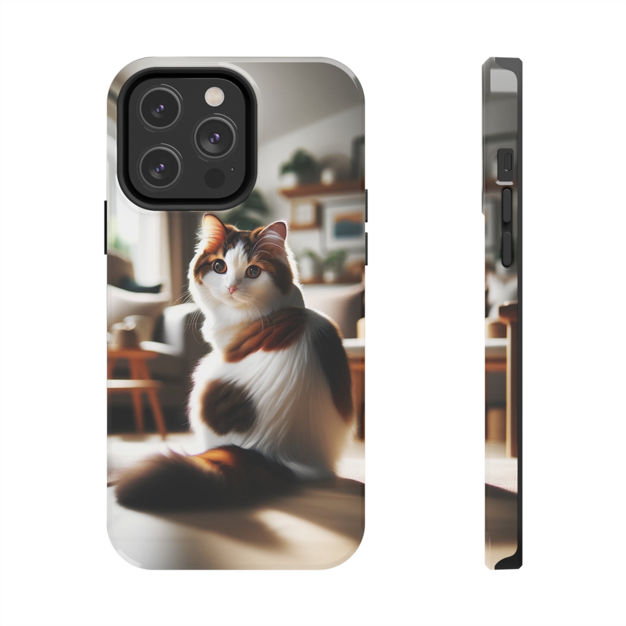 White-brown cat - Tough Phone Case