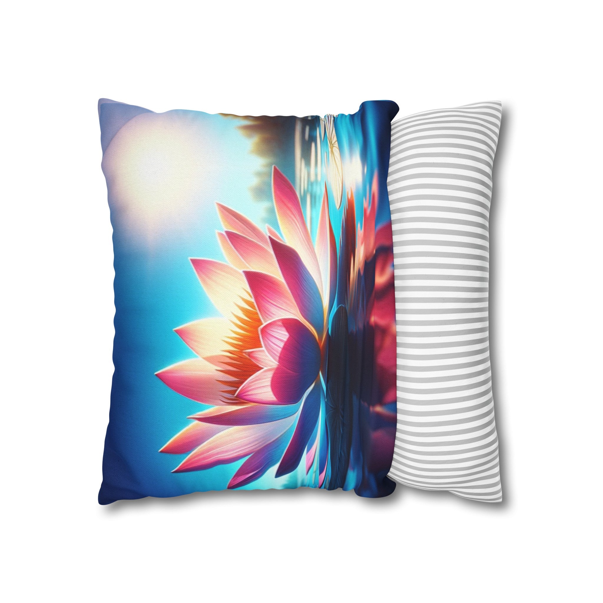 Lotus flower 2 - Polyester Square Pillowcase