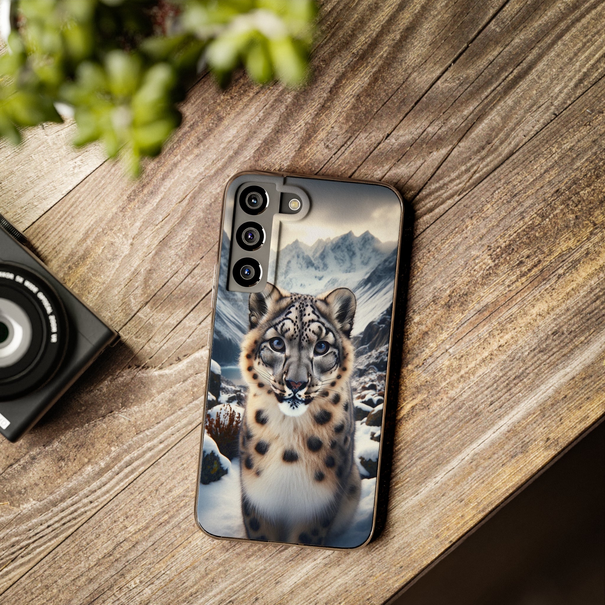 Curious Snow Leopard - Soft Phone Case