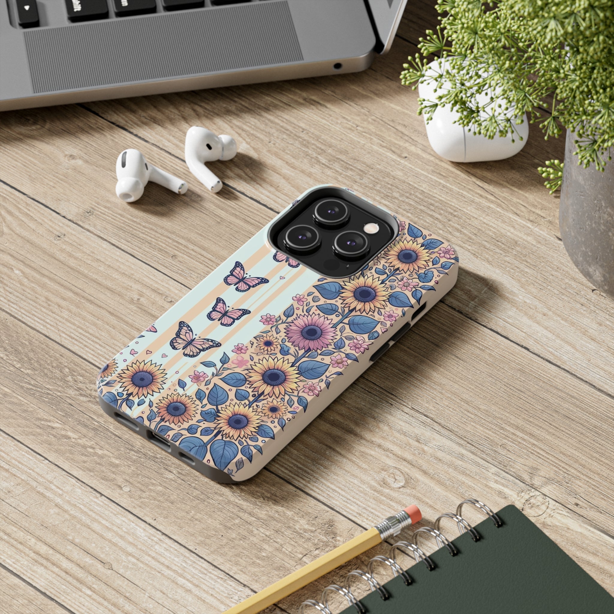 Butterflies and Sunflowers - Tough Phone Case