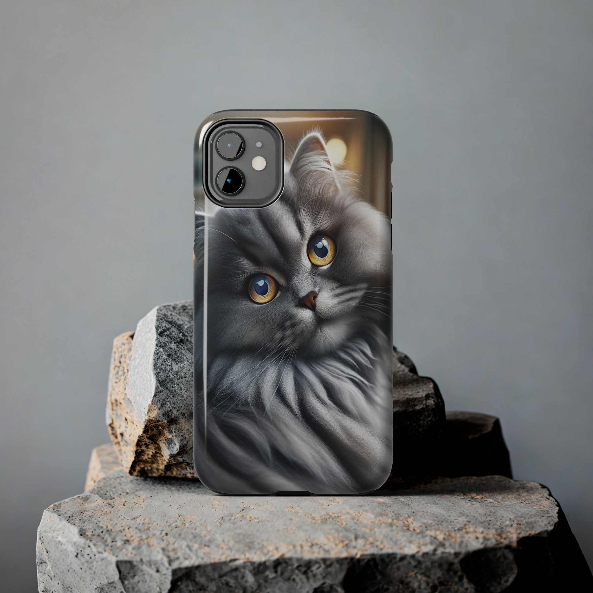 Grey cat - Tough Phone Case