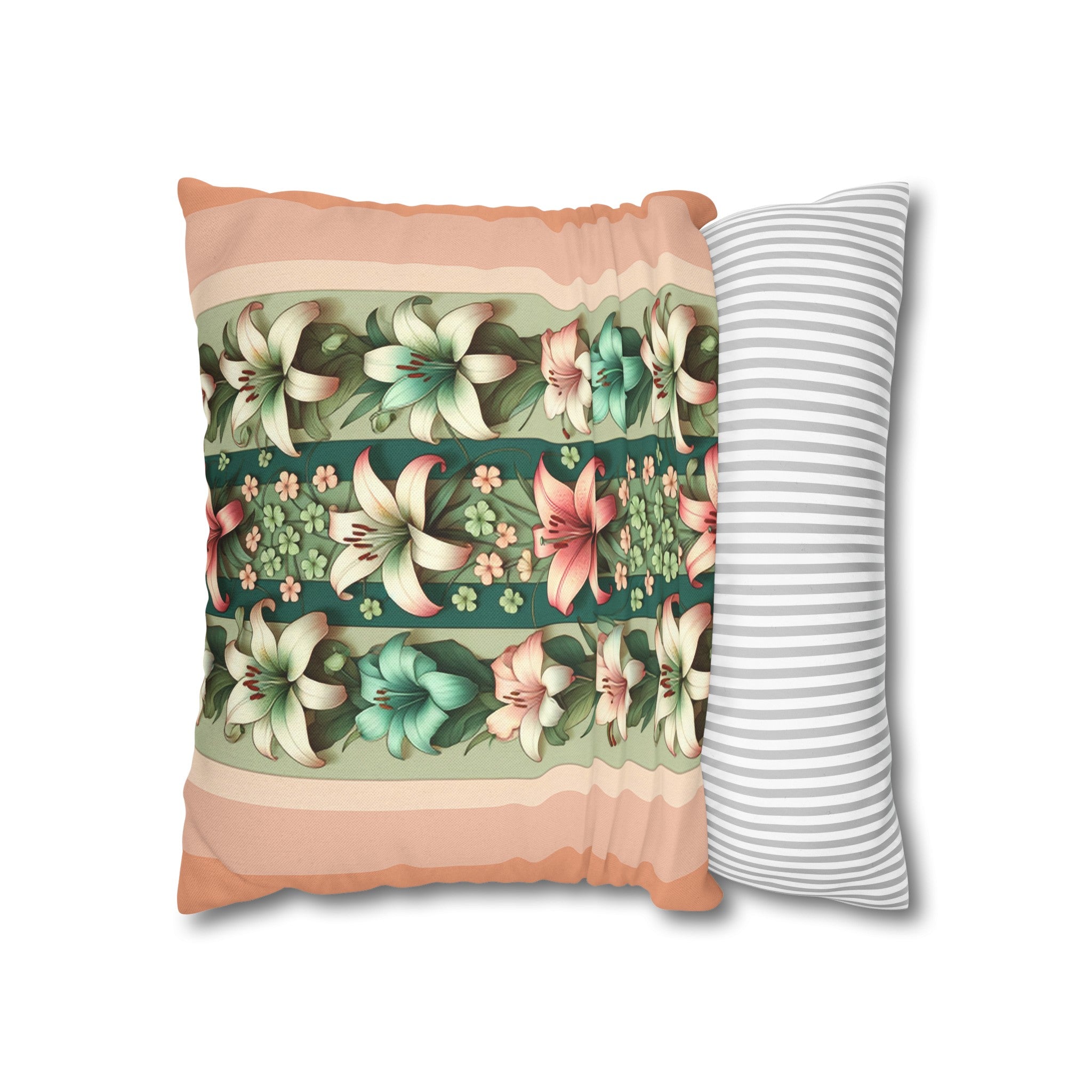 Lilies 3 - Polyester Square Pillowcase