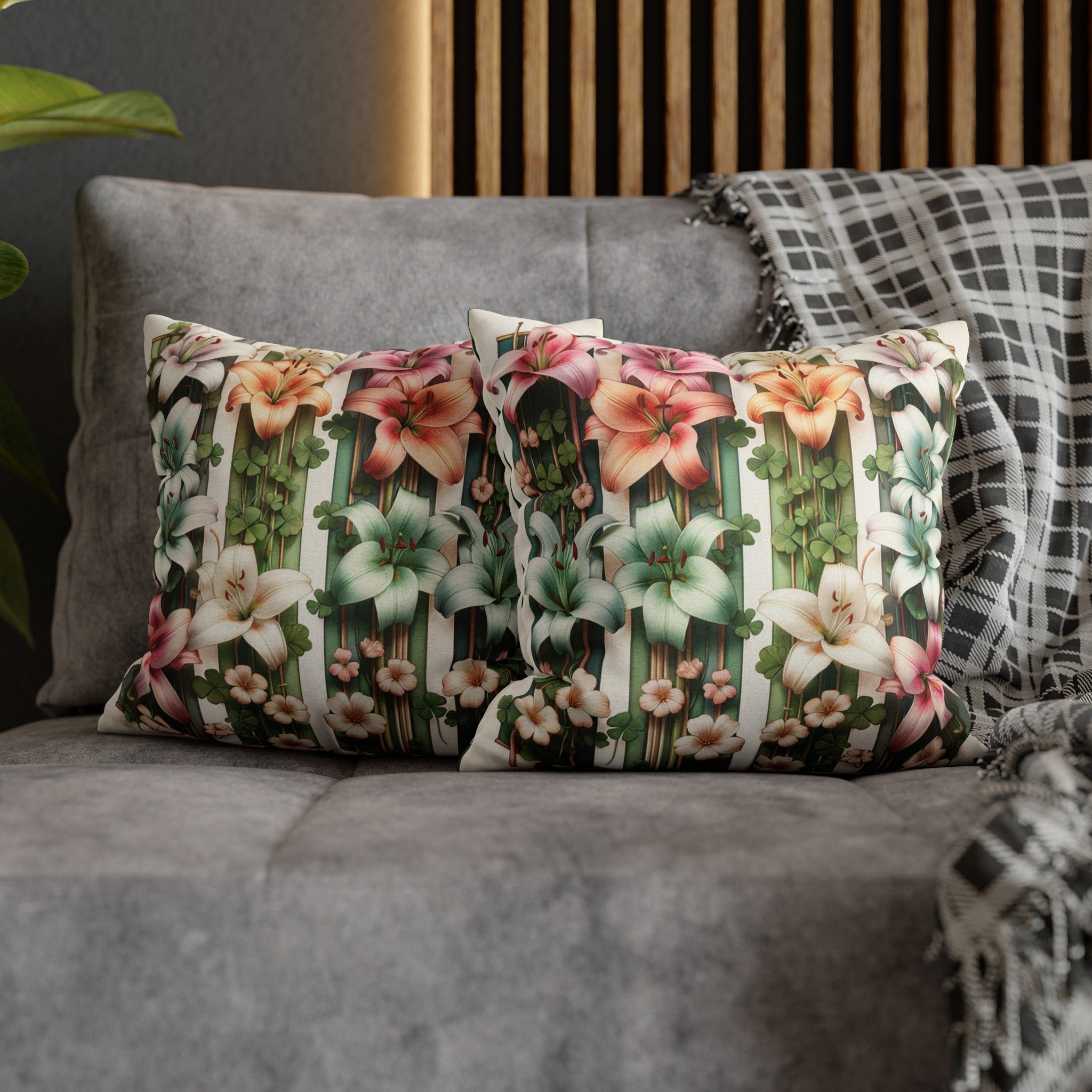 Lilies 1 - Polyester Square Pillowcase