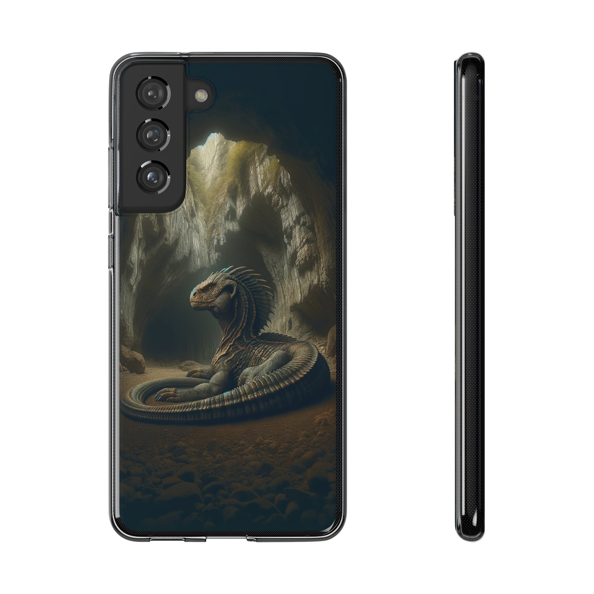 Basilisk in a cave - Soft Phone Case