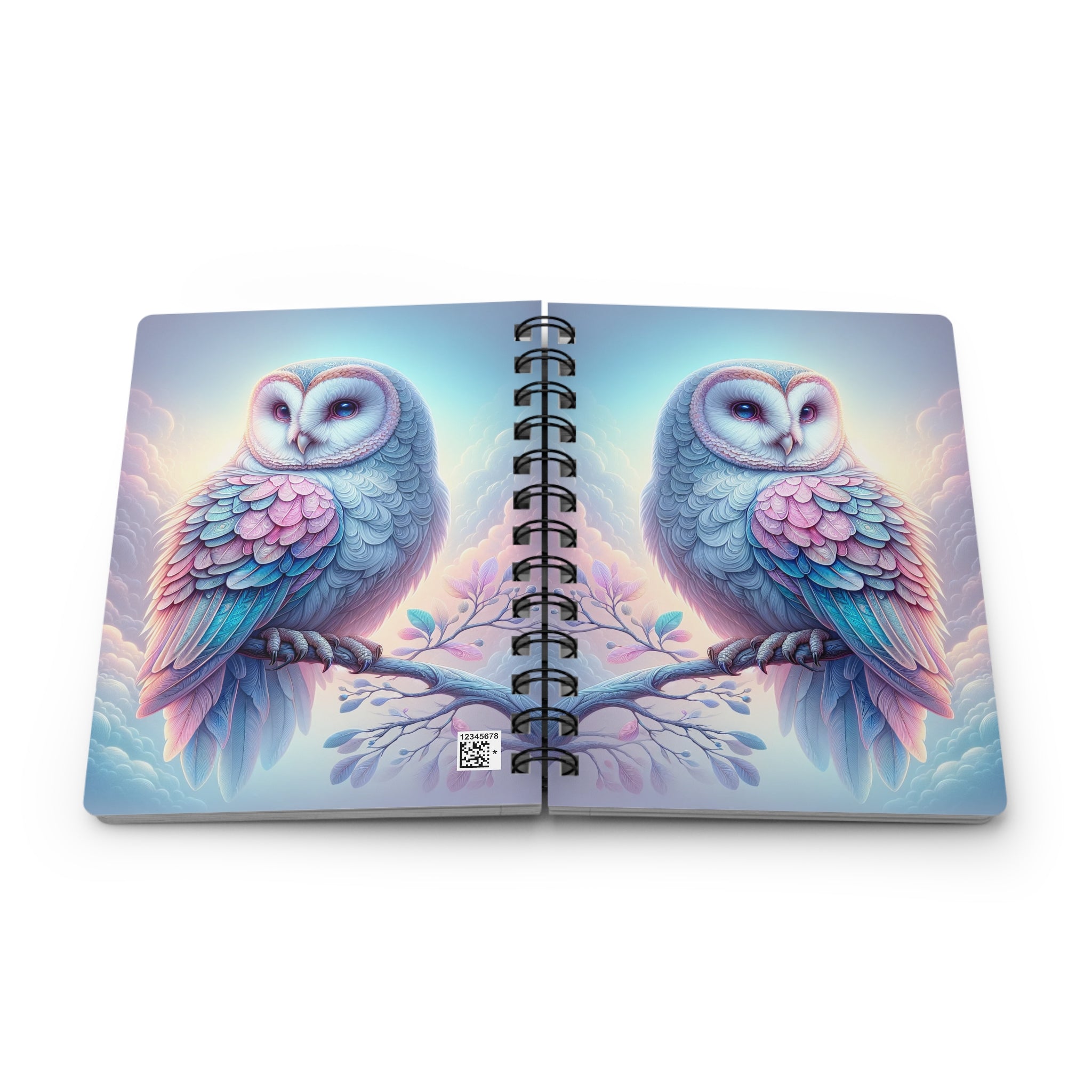 Pink Owl - Spiral Notebook