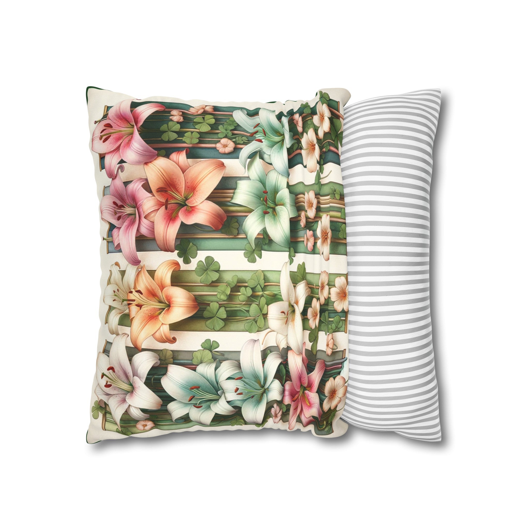 Lilies (1) - Suede Square Pillowcase