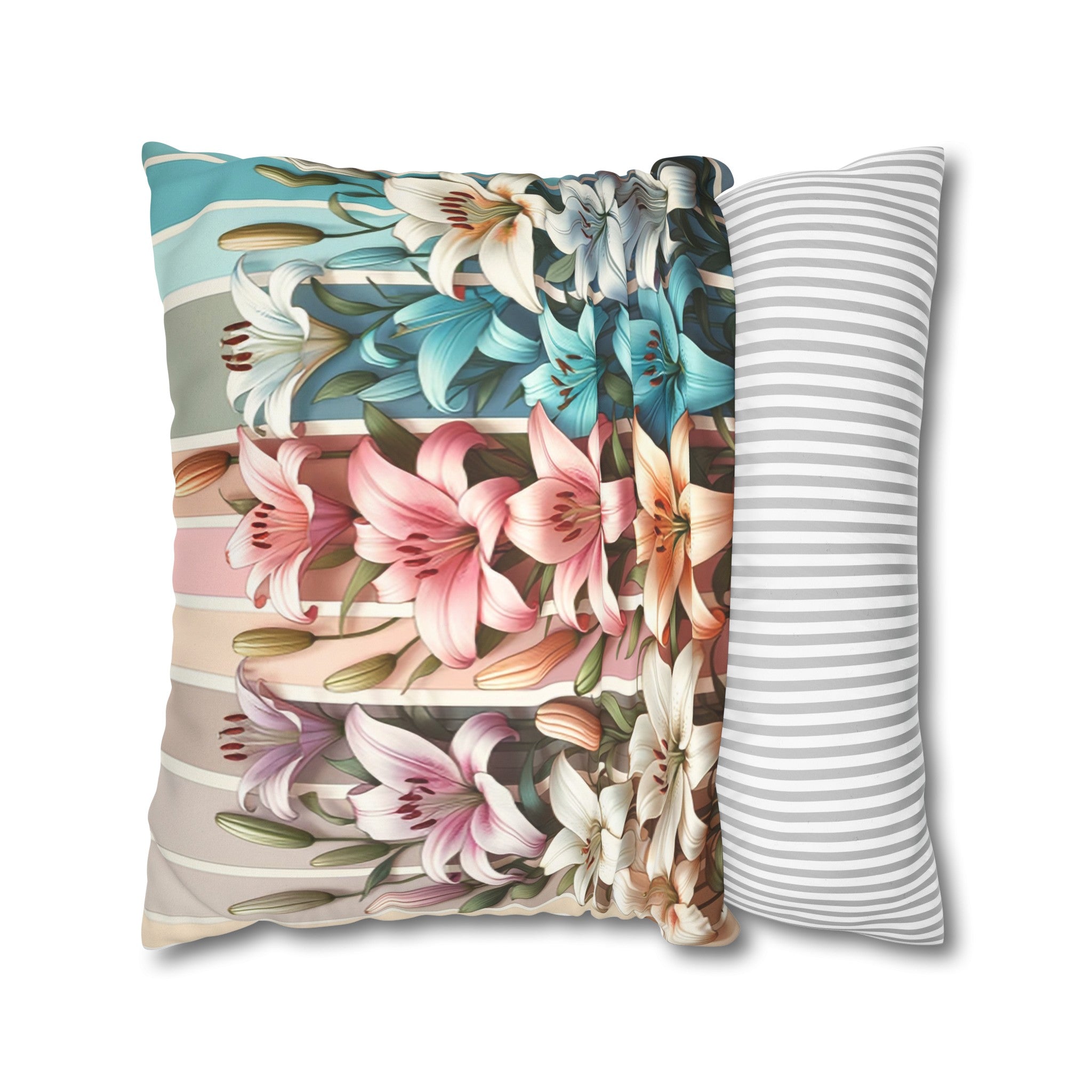 Lilies (4) - Suede Square Pillowcase