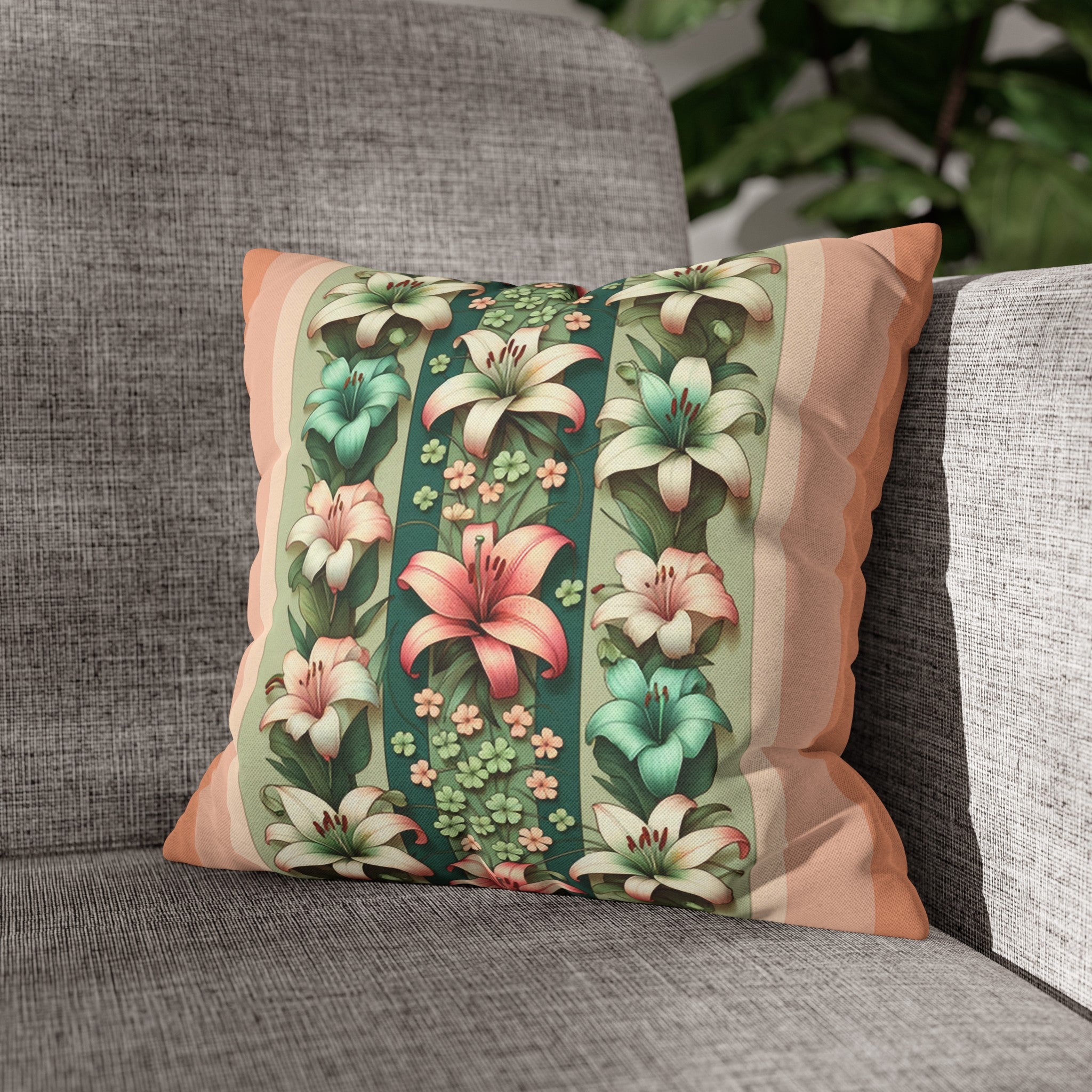 Lilies 3 - Polyester Square Pillowcase