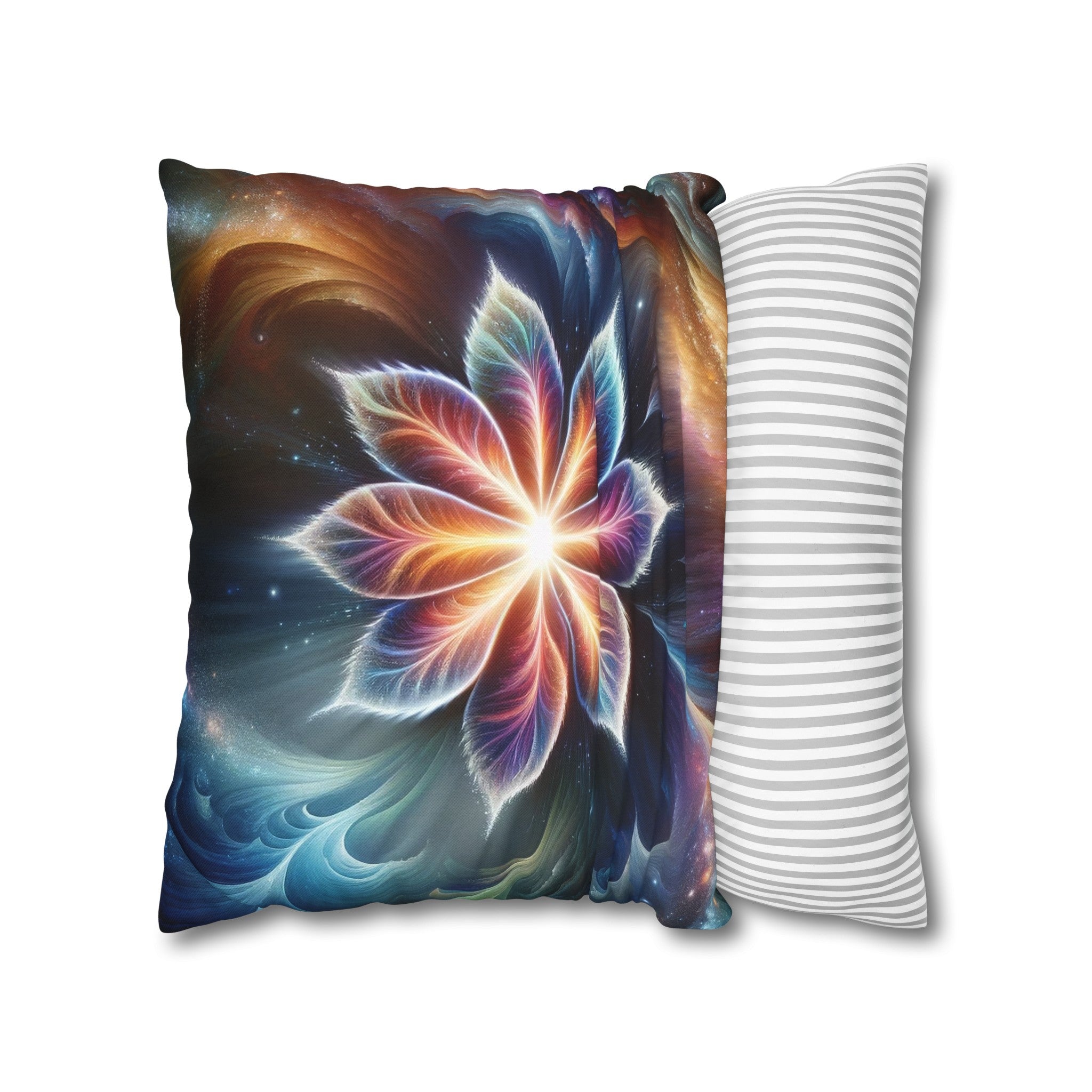 Galaxy-flower 2 - Spun Polyester Square Pillowcase