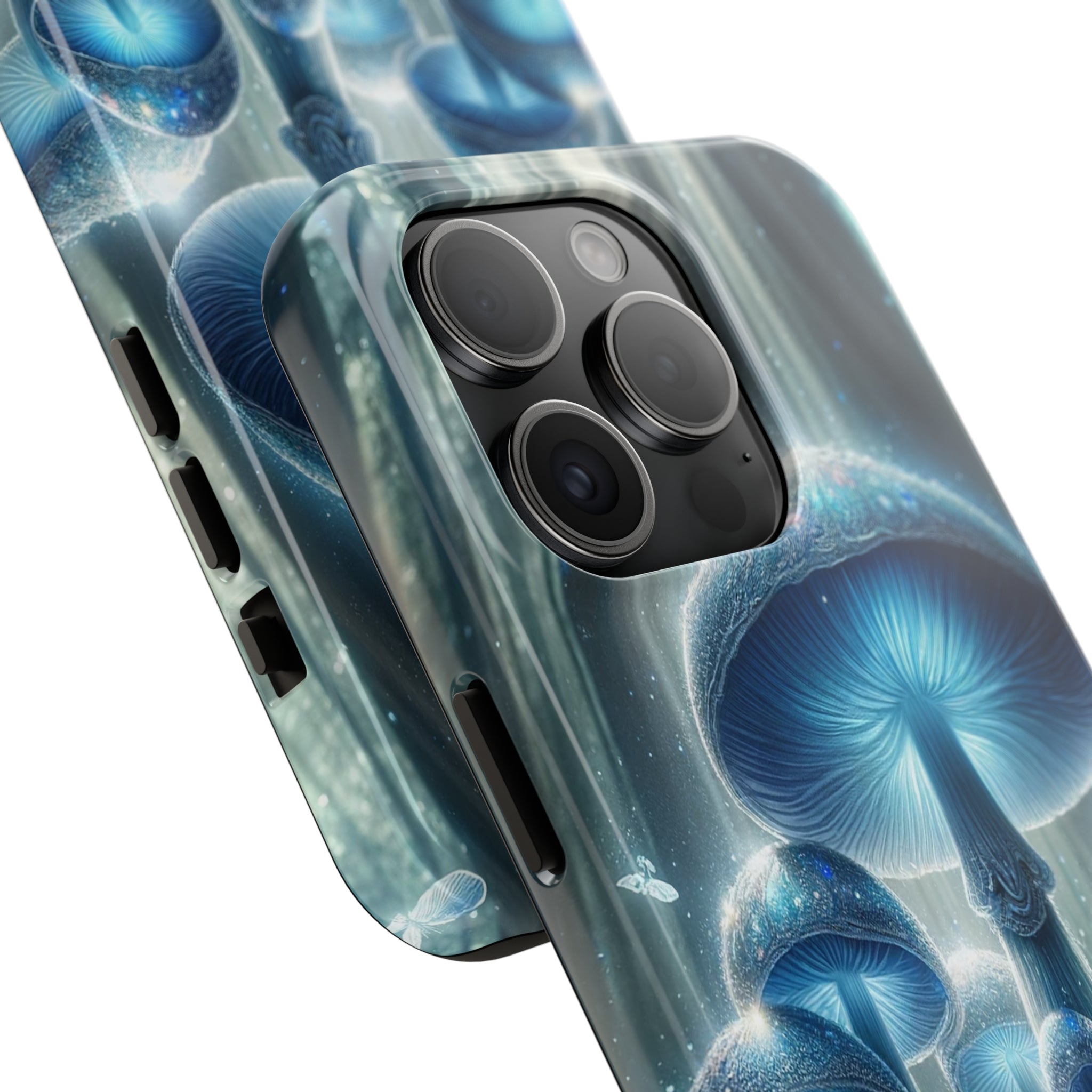 Light blue mushrooms - Tough Phone Case