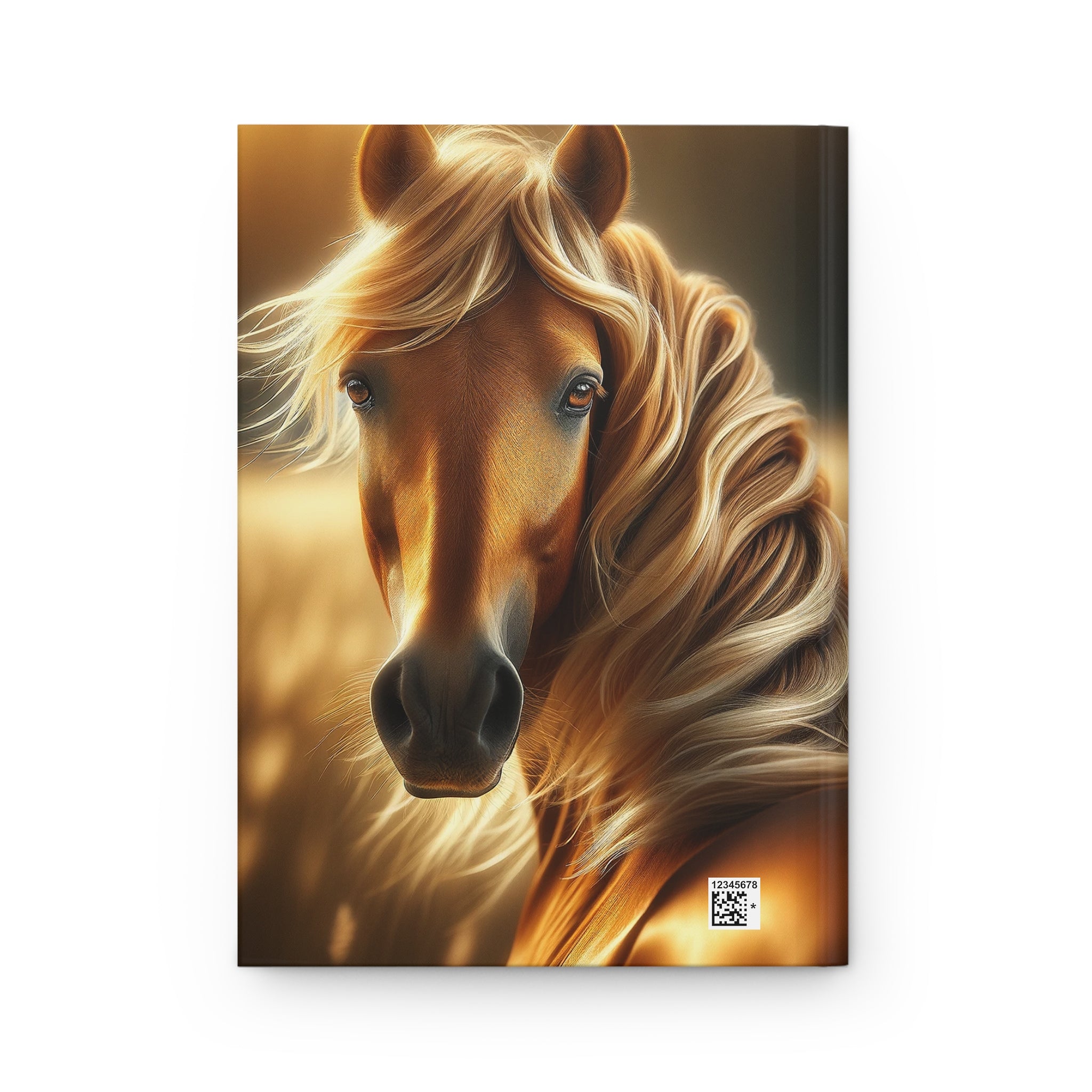 A curious, golden horse - Hardcover Notebook