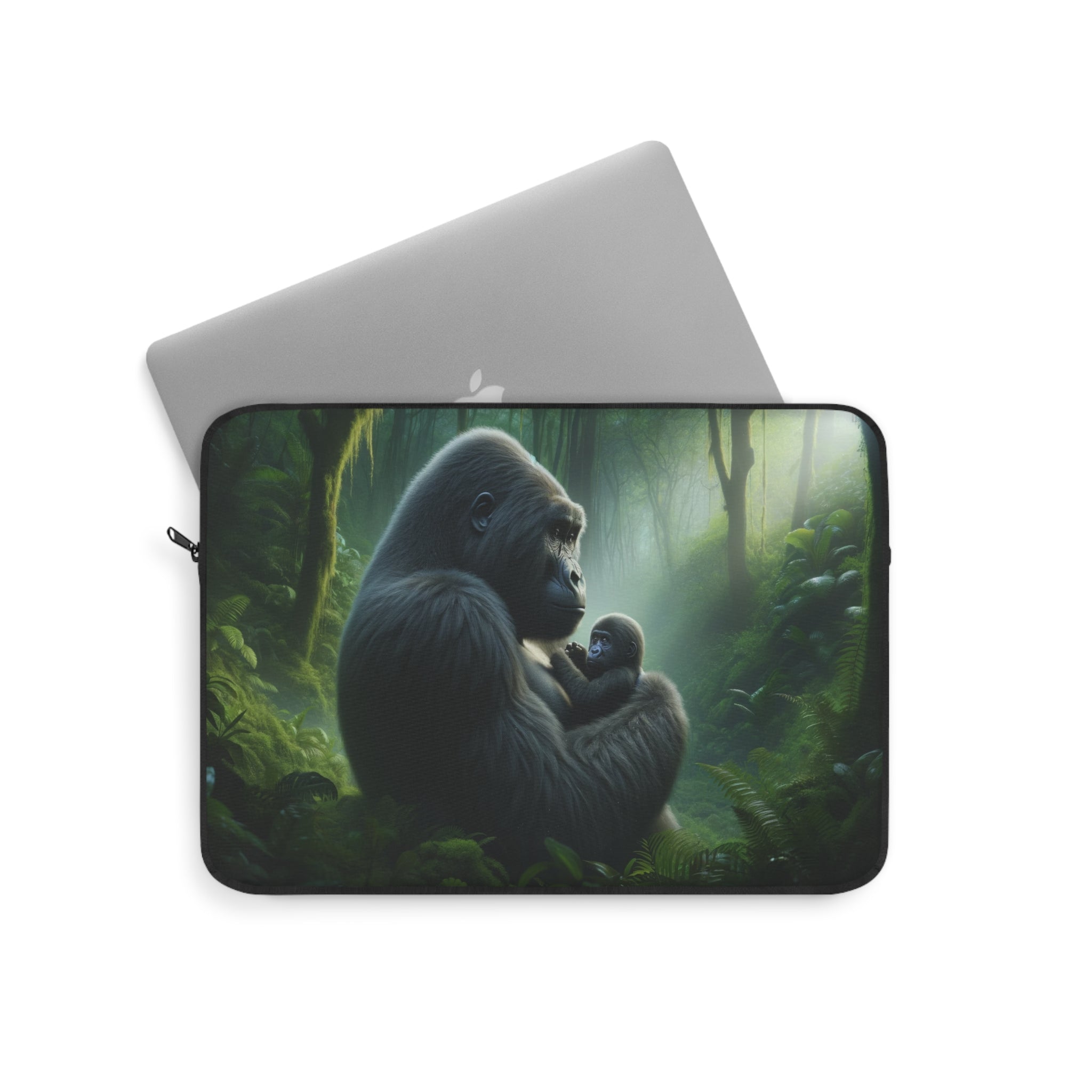 Gorilla mom and child - Laptop Sleeve