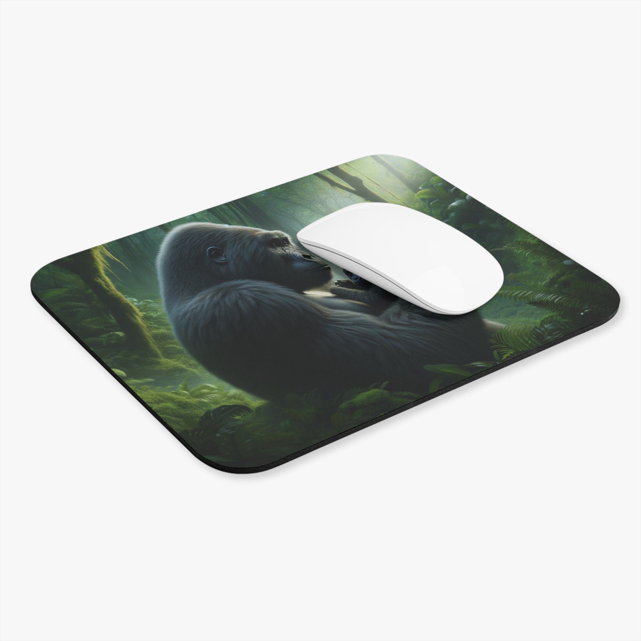 Mother Gorilla with baby - Mouse Pad (Rectangle)