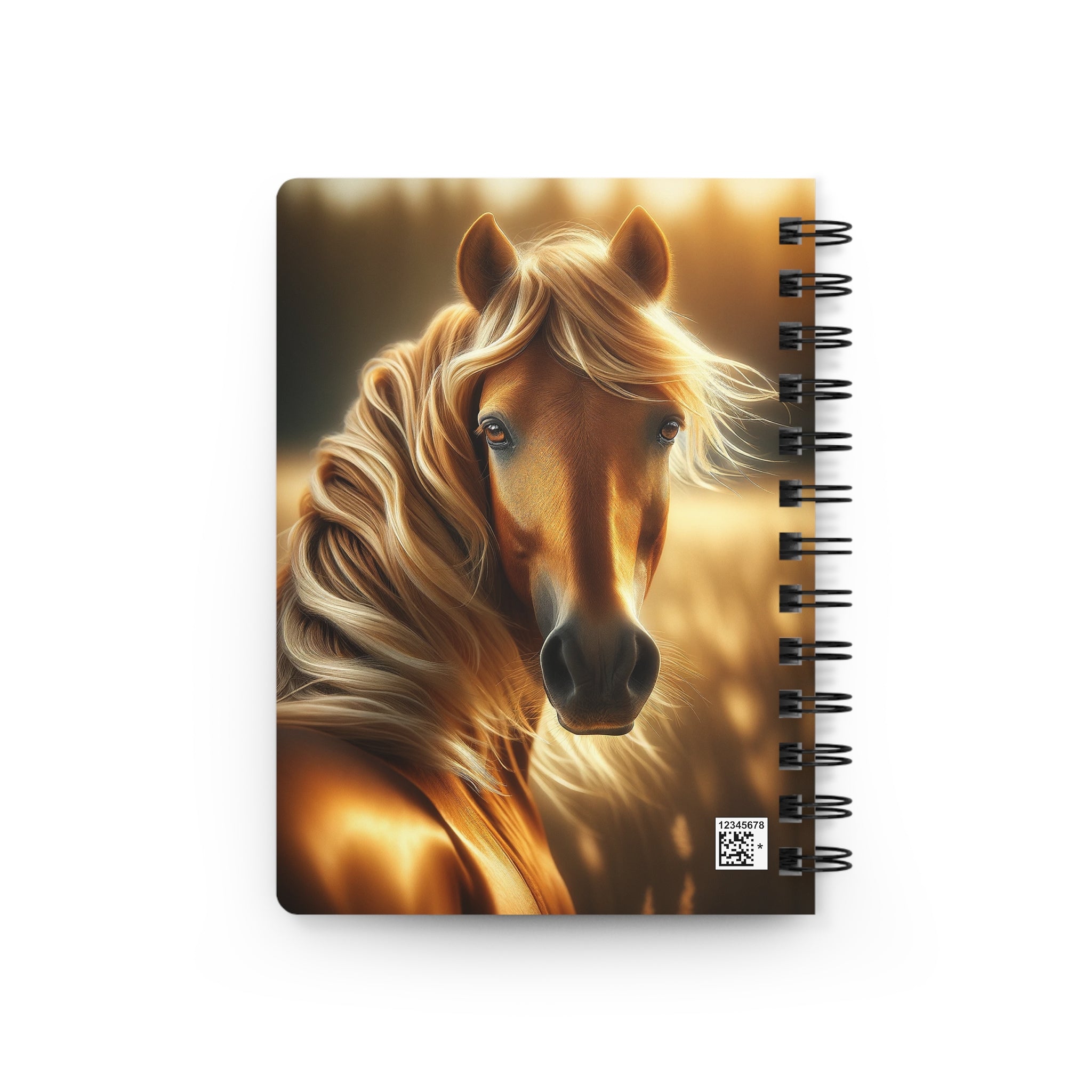 A curious, golden horse - Spiral Notebook