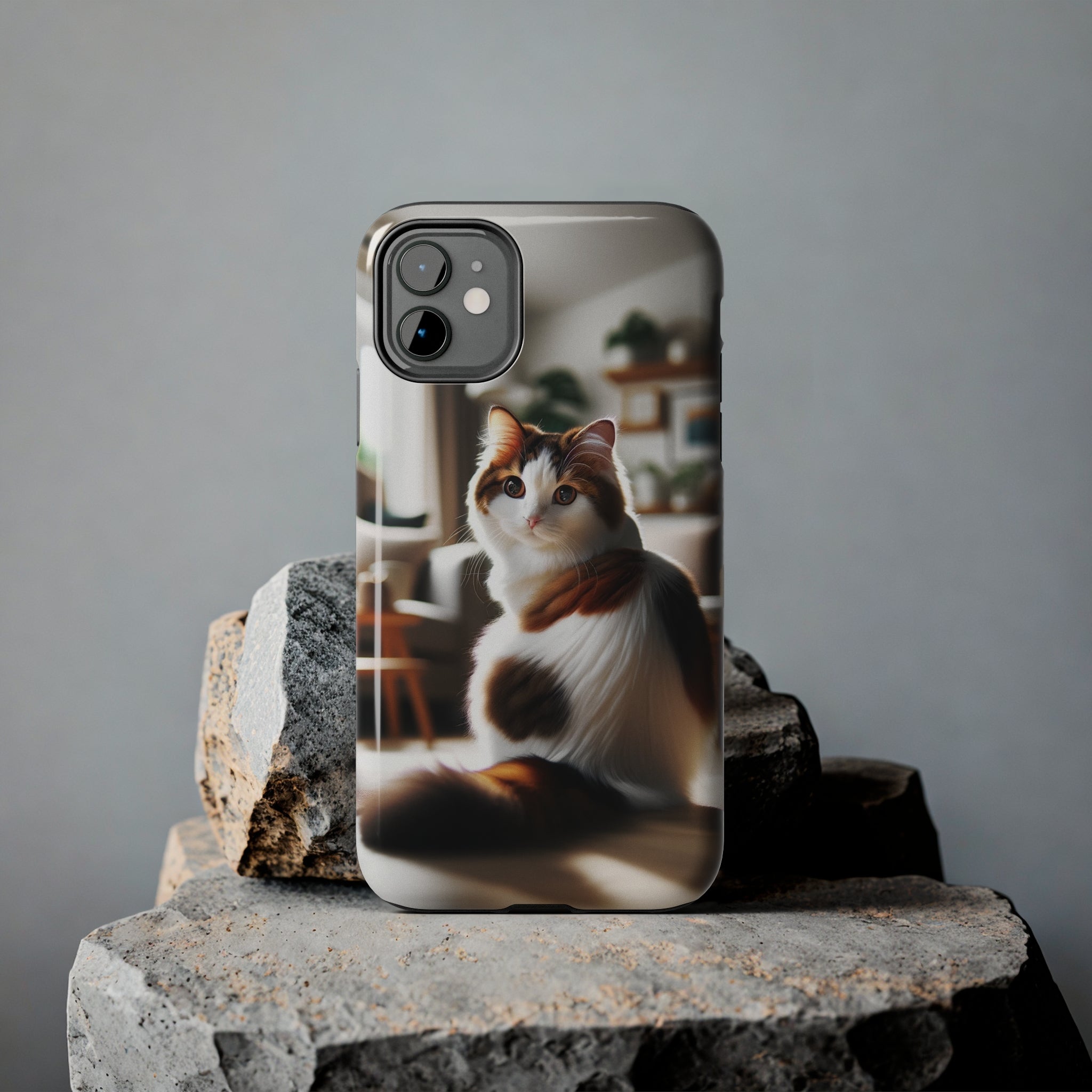 White-brown cat - Tough Phone Case