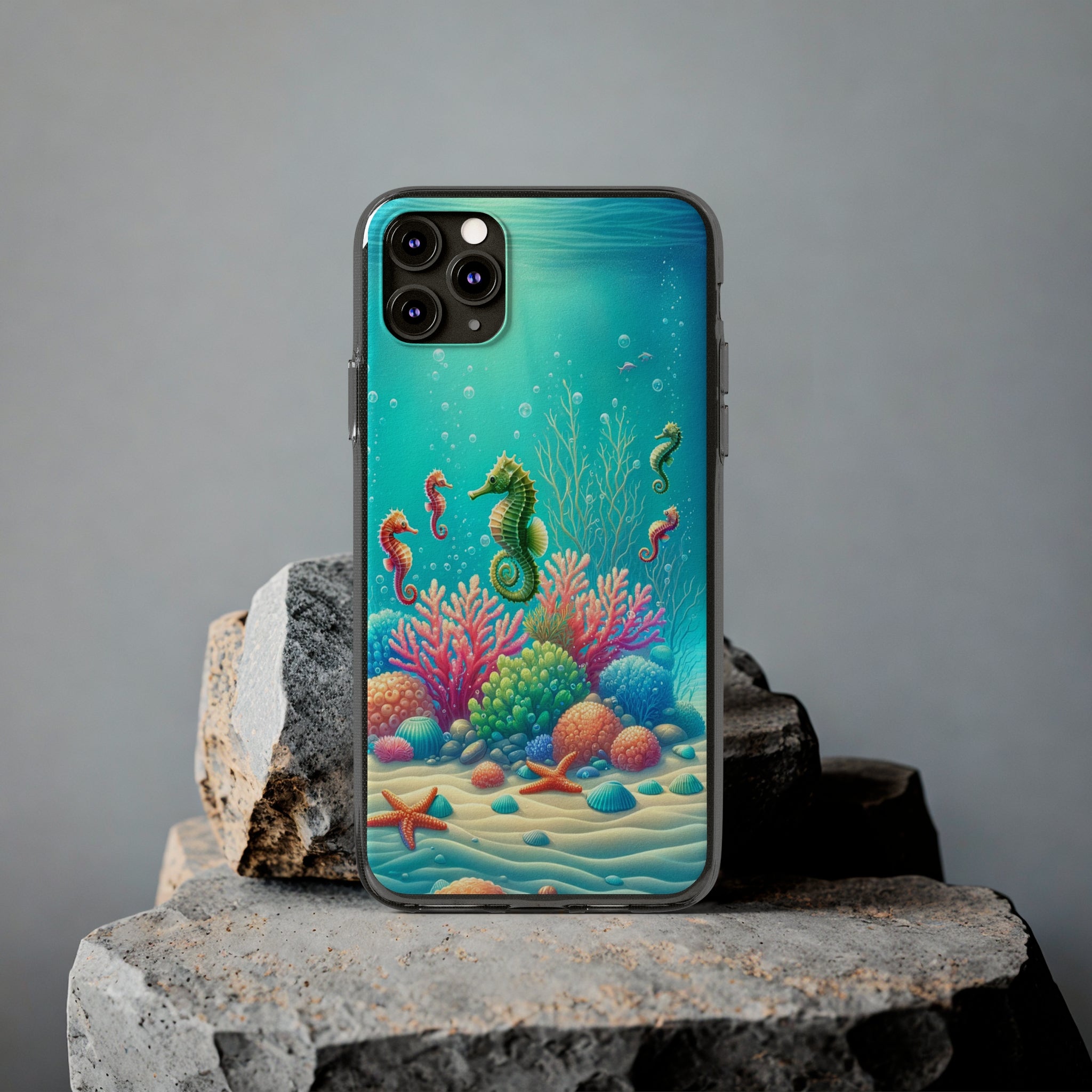 Seahorses - Soft Phone Case