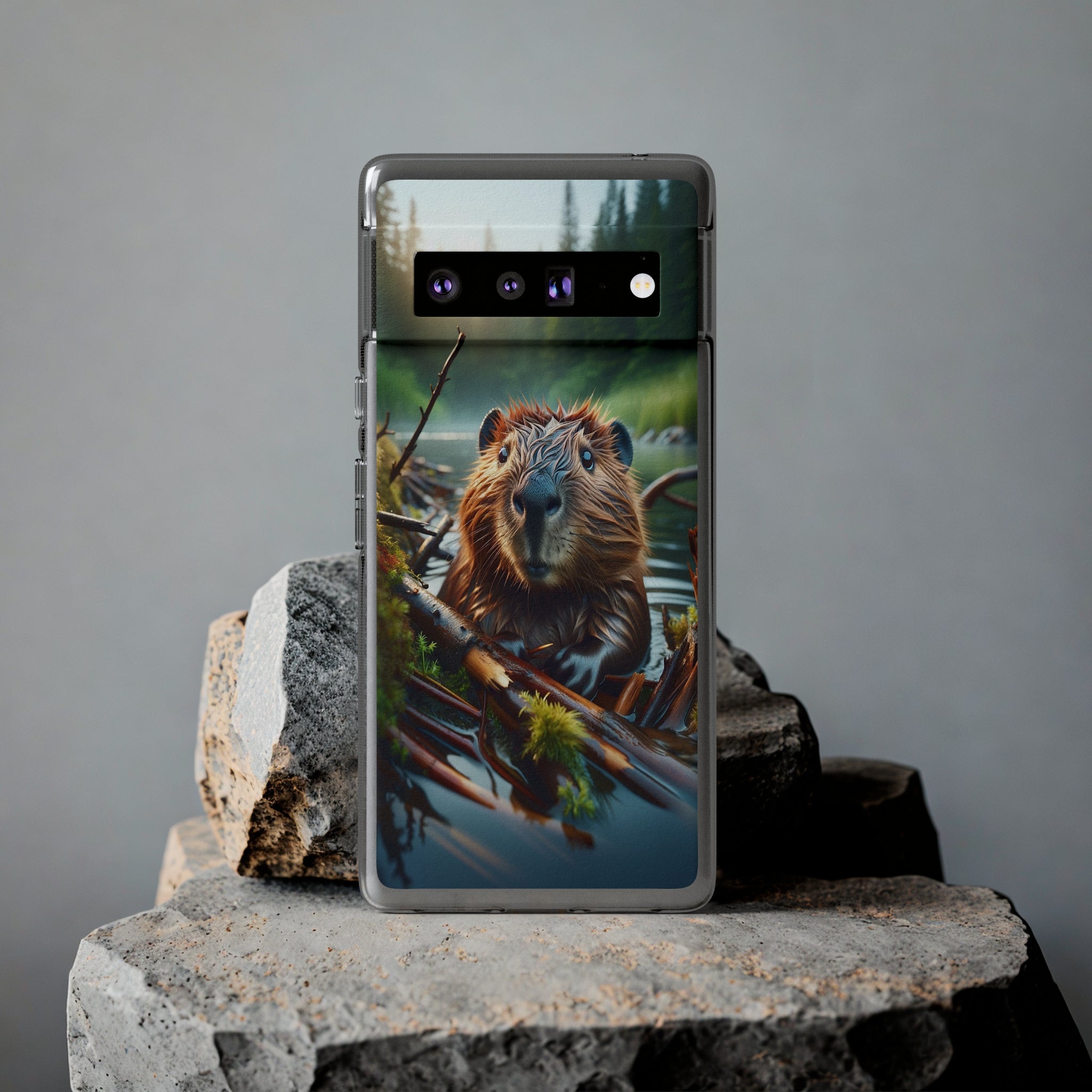 Curious Beaver - Soft Phone Case