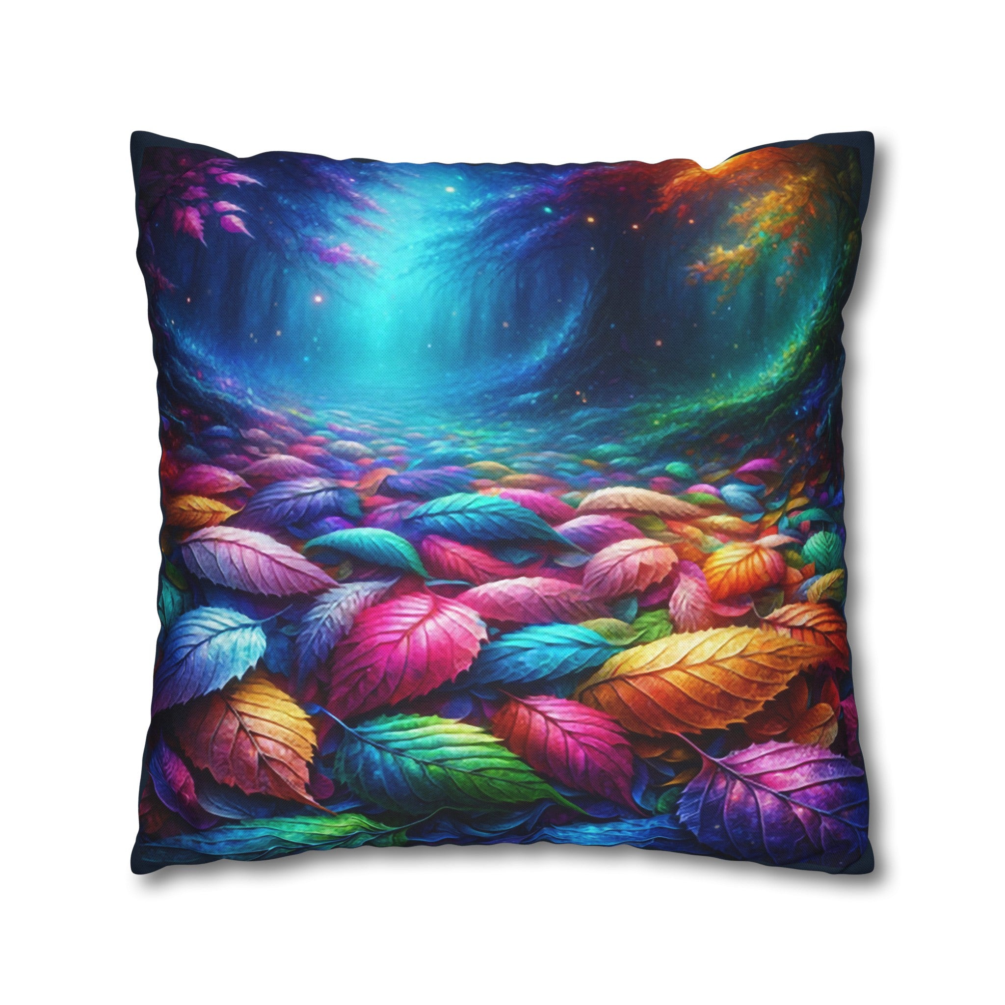 Magical Leaves 1 -  Polyester Square Pillowcase