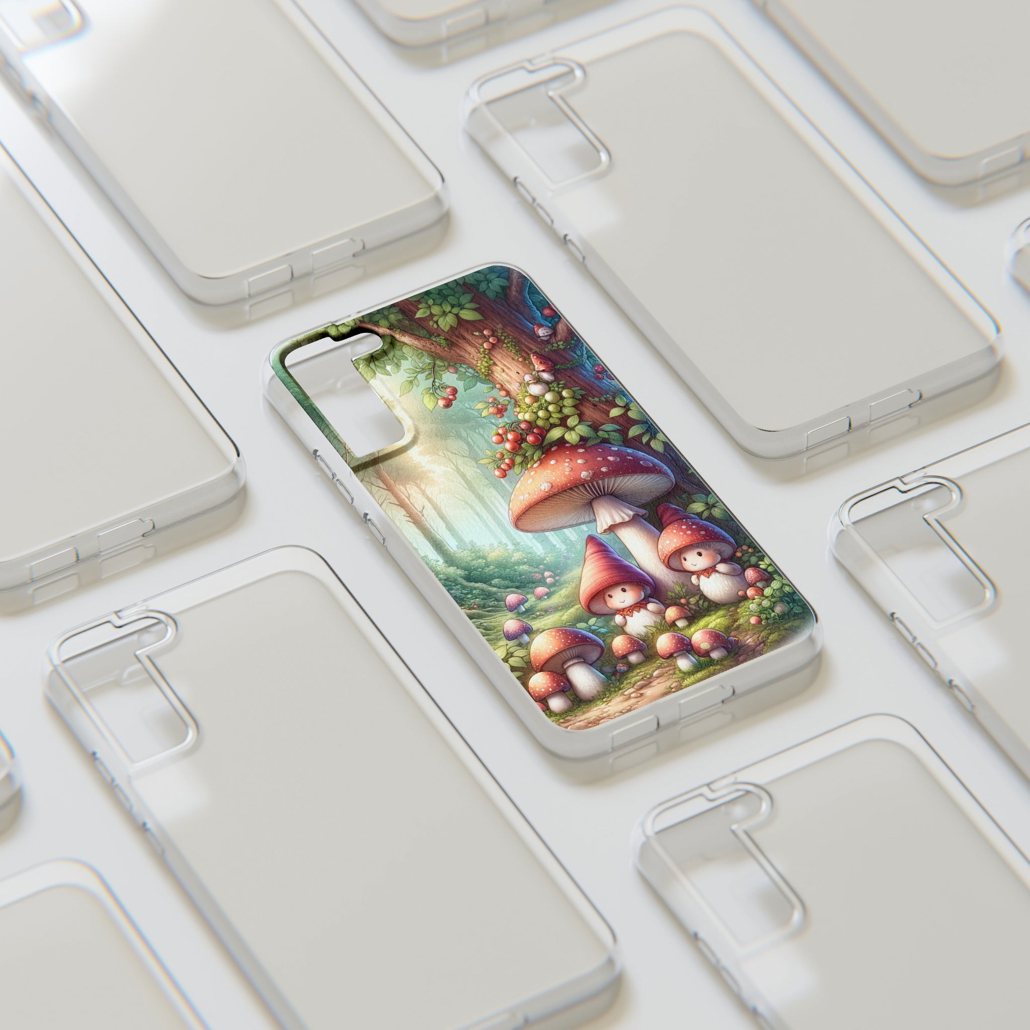 Gnomes and mushrooms - Soft Phone Case