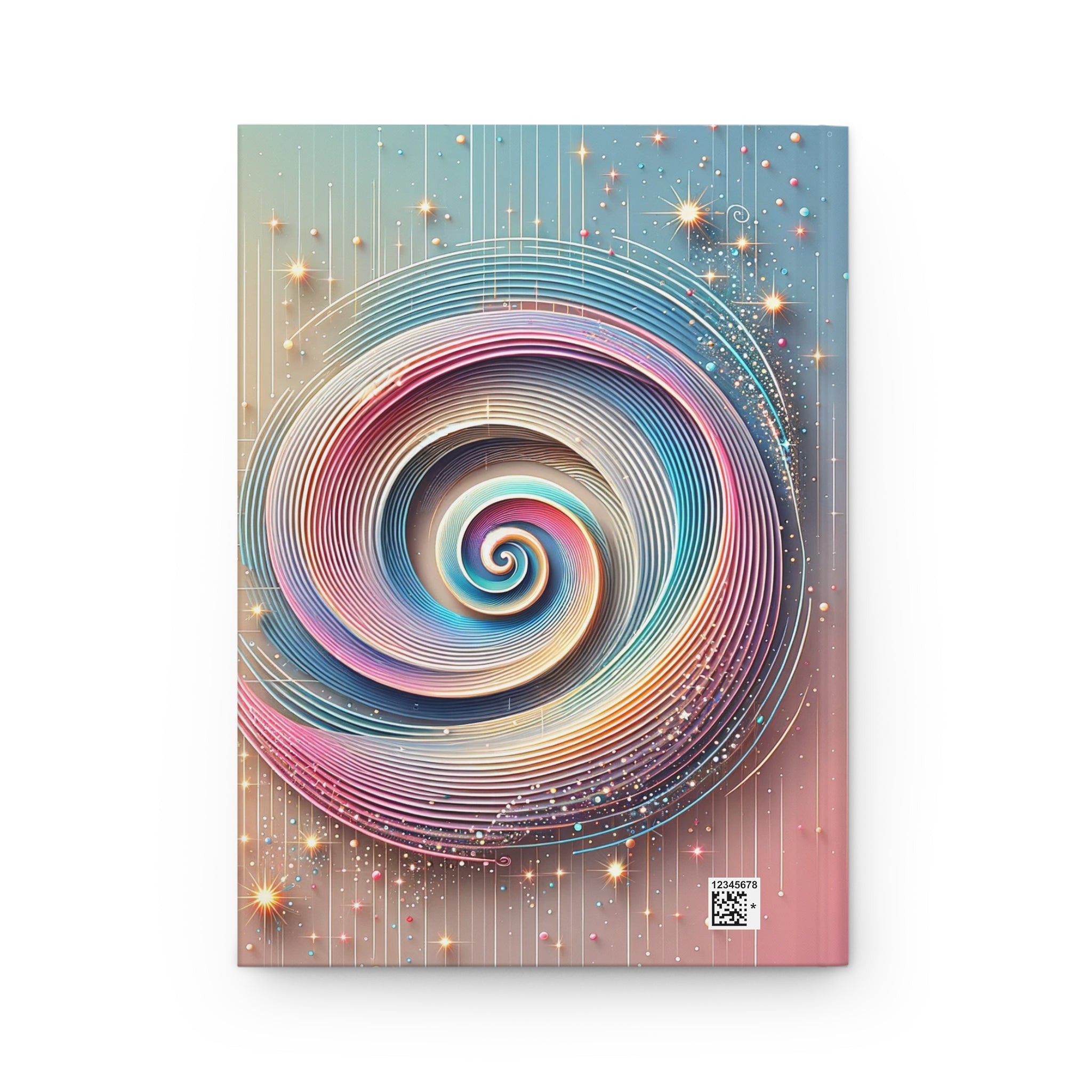 Blue pink spiral - Hardcover Notebook