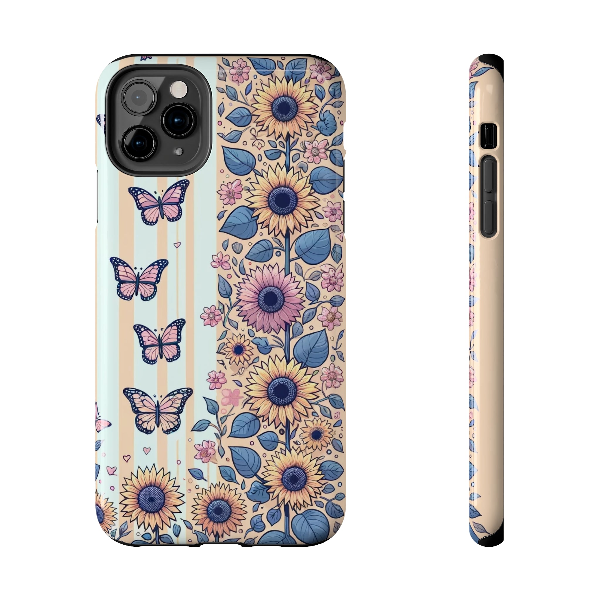 Butterflies and Sunflowers - Tough Phone Case