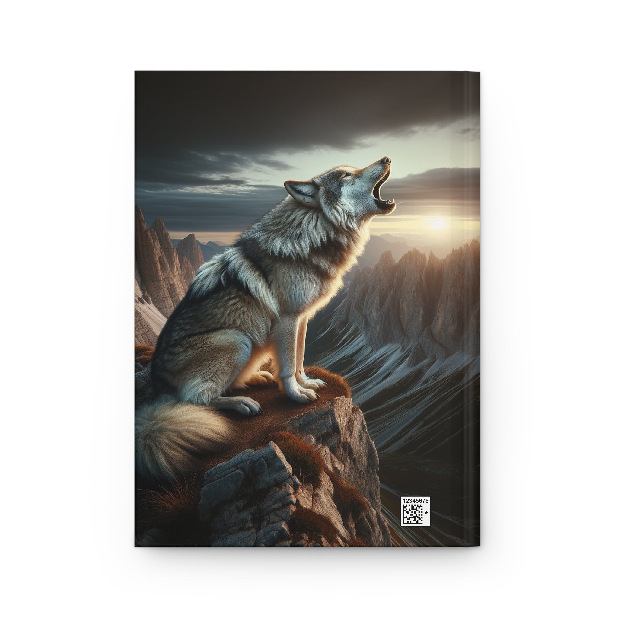 A howling wolf - Hardcover Notebook