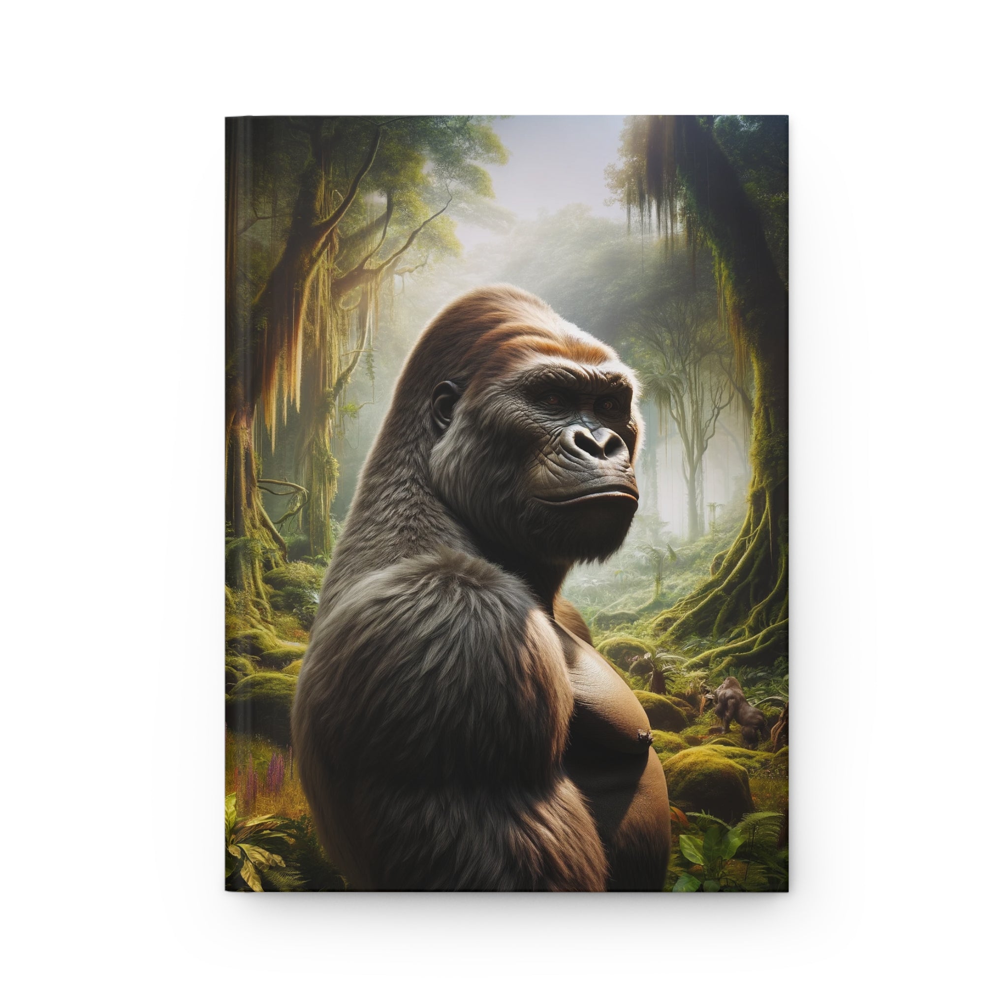 A curious gorilla - Hardcover Notebook