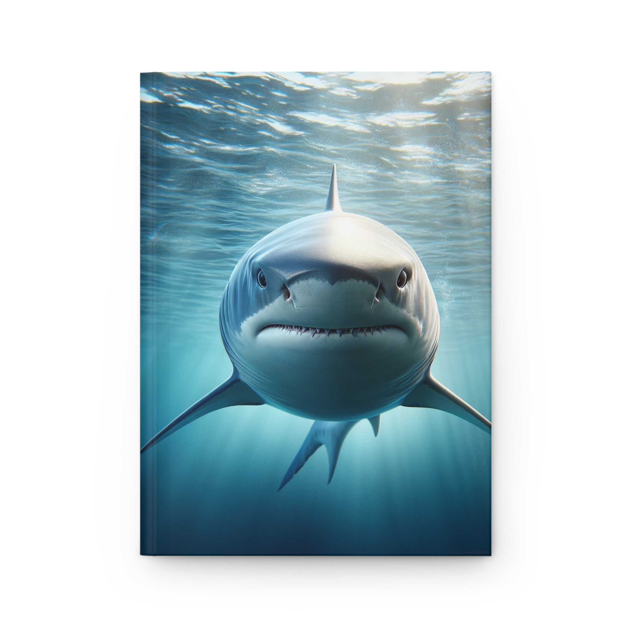 A curious shark - Hardcover Notebook