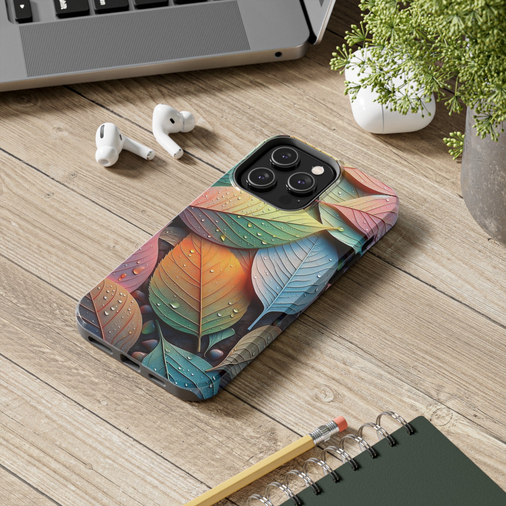 Pastel coloured leaves - Tough Phone Case