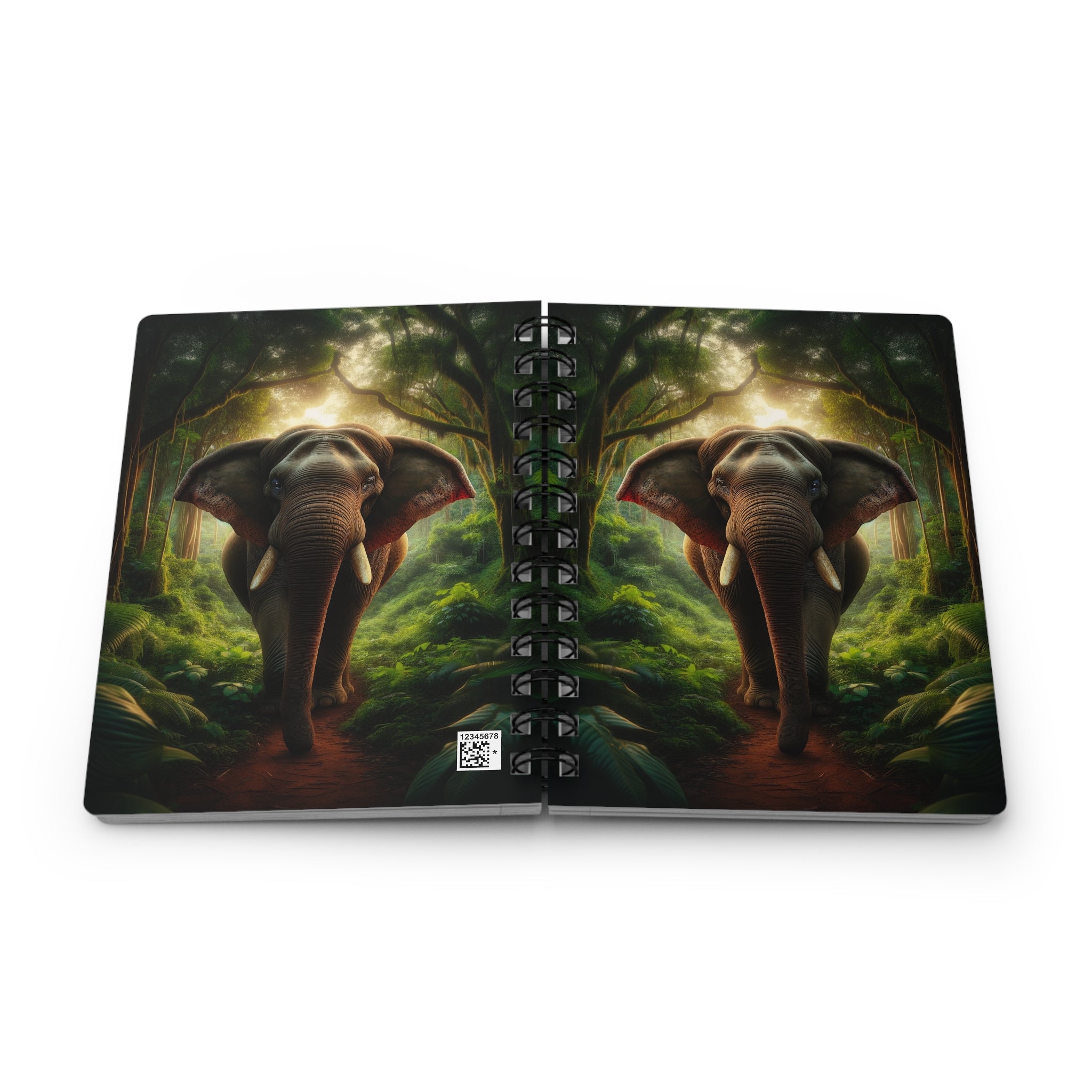 A curious, brown elephant - Spiral Notebook