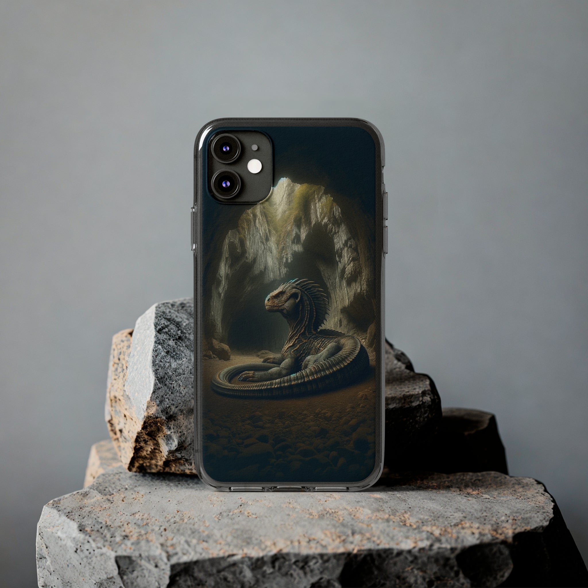 Basilisk in a cave - Soft Phone Case