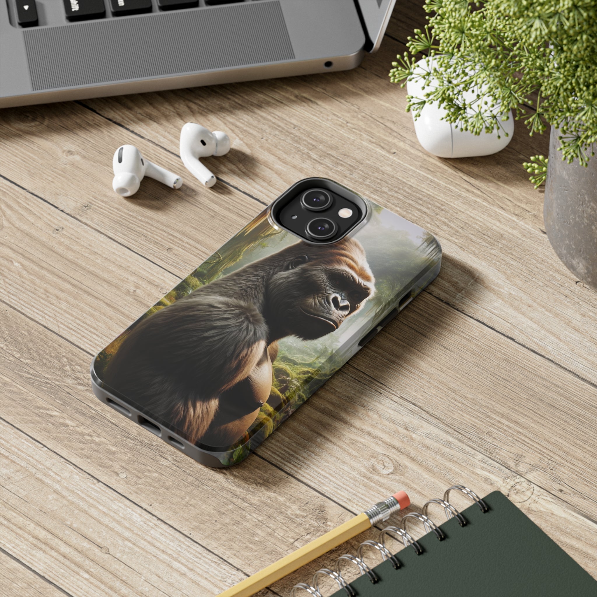 Curious gorilla - Tough Phone Case