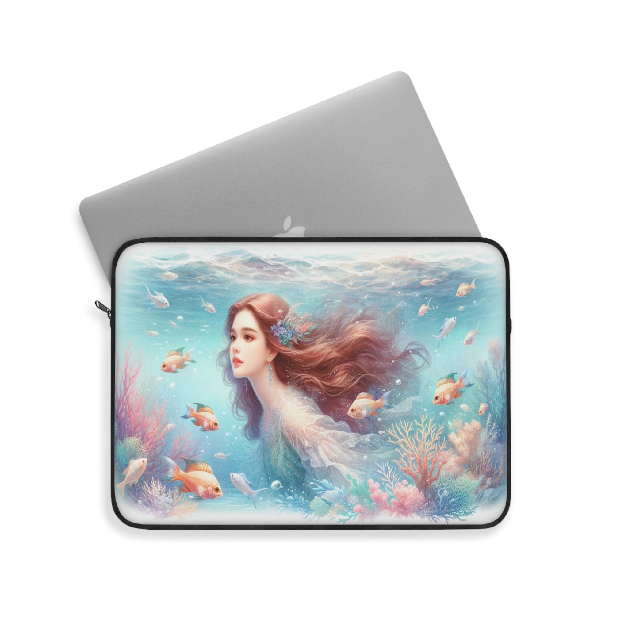 Mermaid with brown hair - Laptop Sleeve