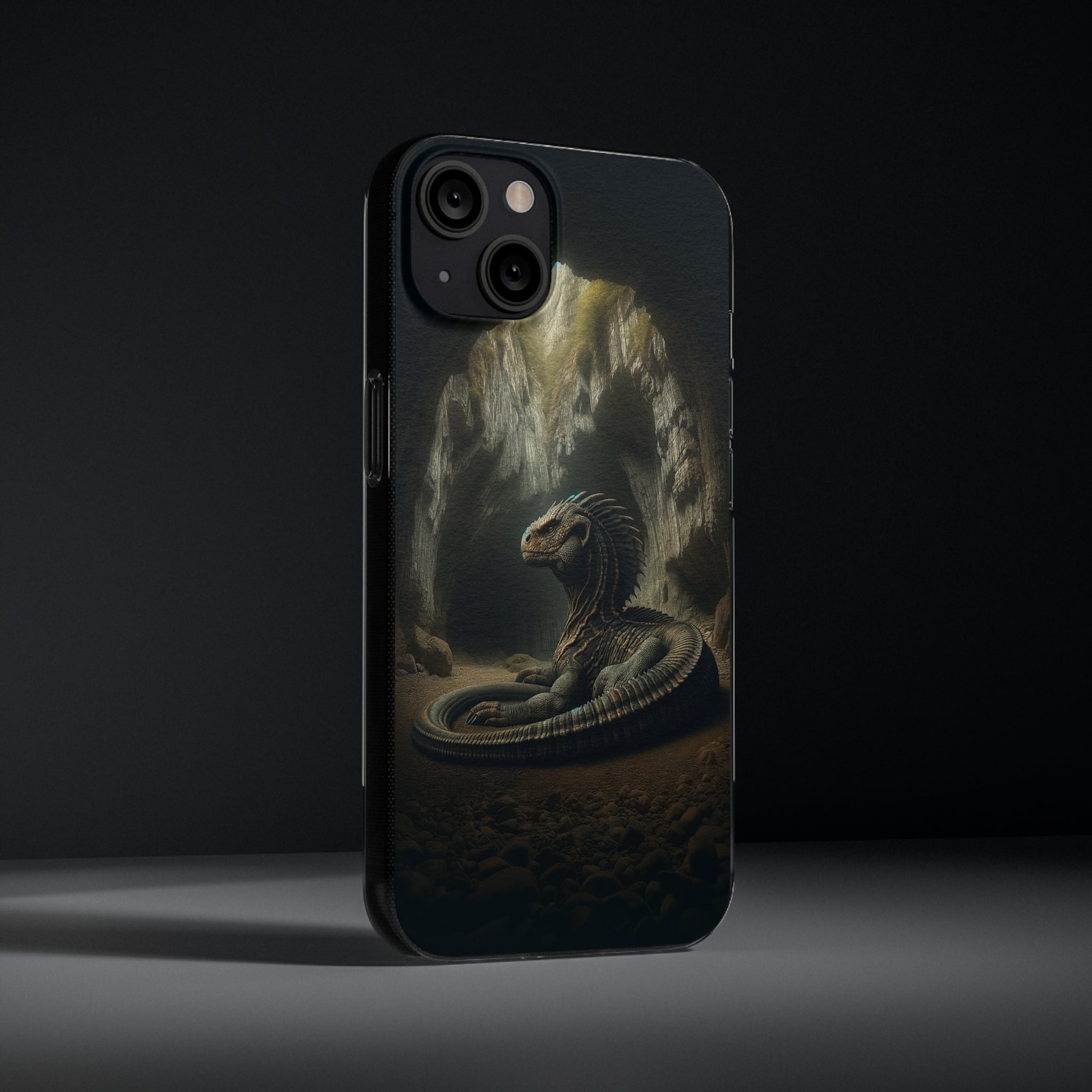 Basilisk in a cave - Soft Phone Case