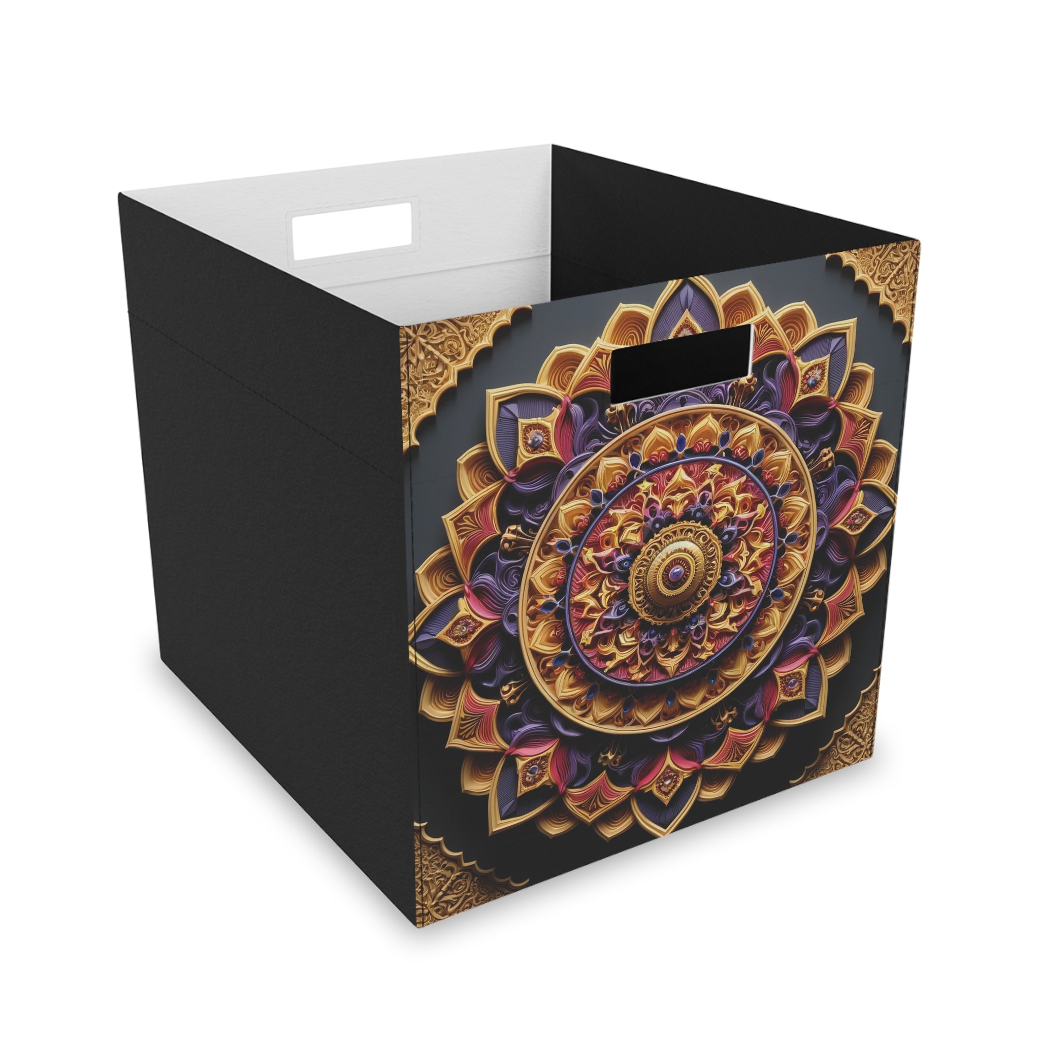 3D Purple-Golden mandala - Storage Box