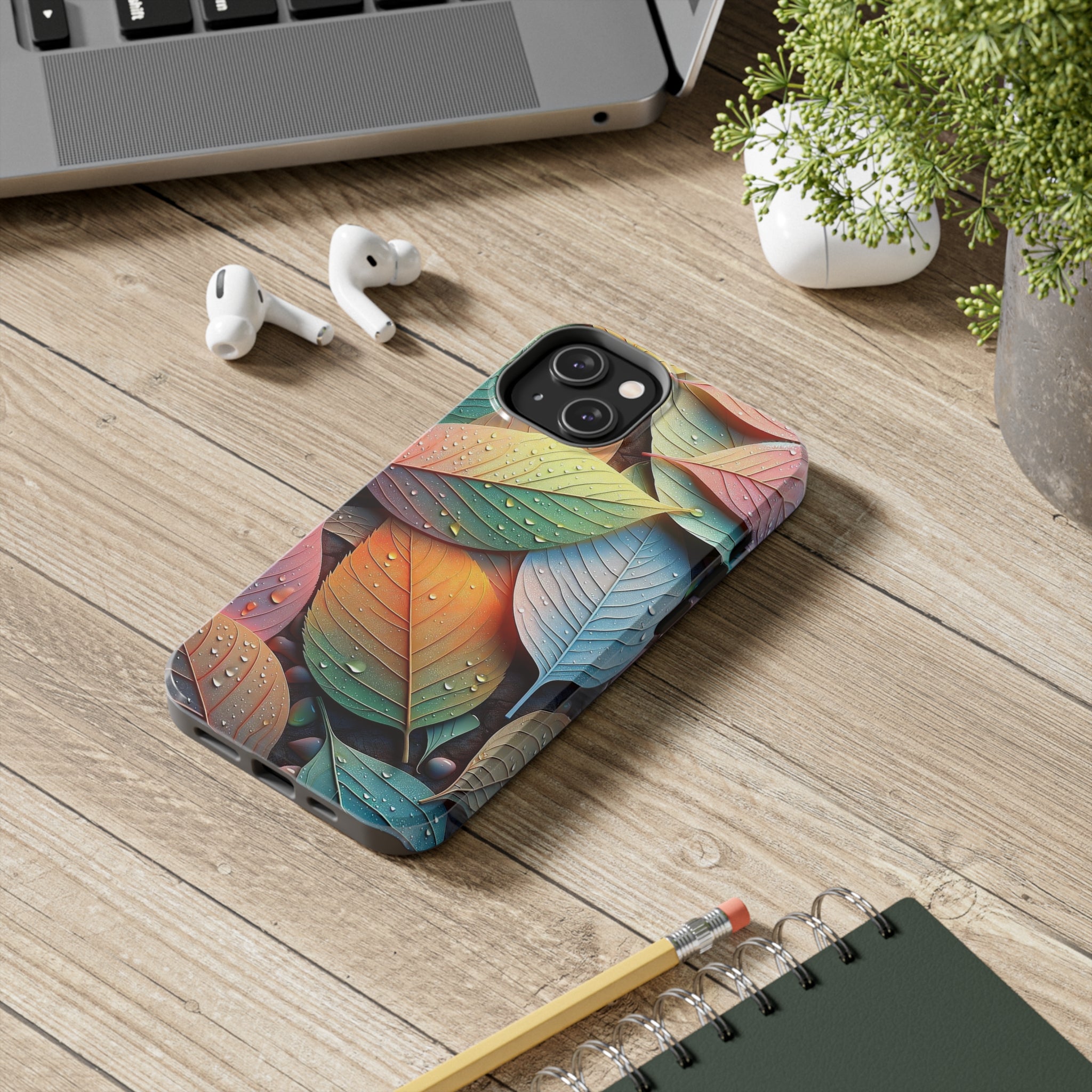 Pastel coloured leaves - Tough Phone Case