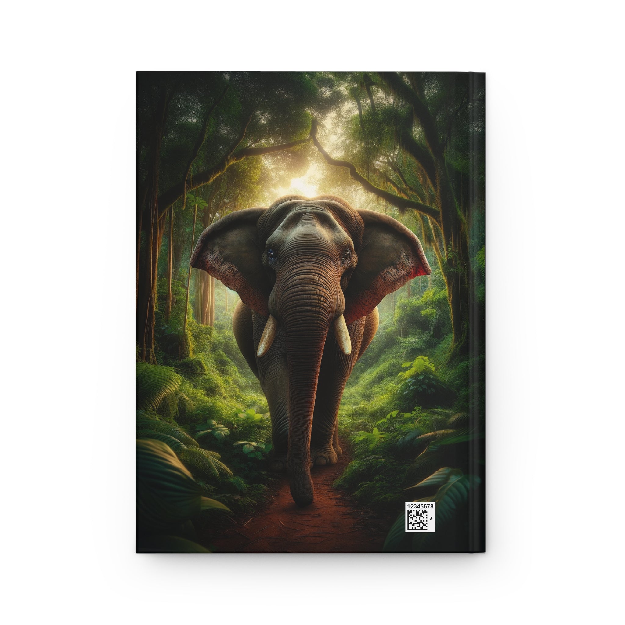 A curious elephant - Hardcover Notebook