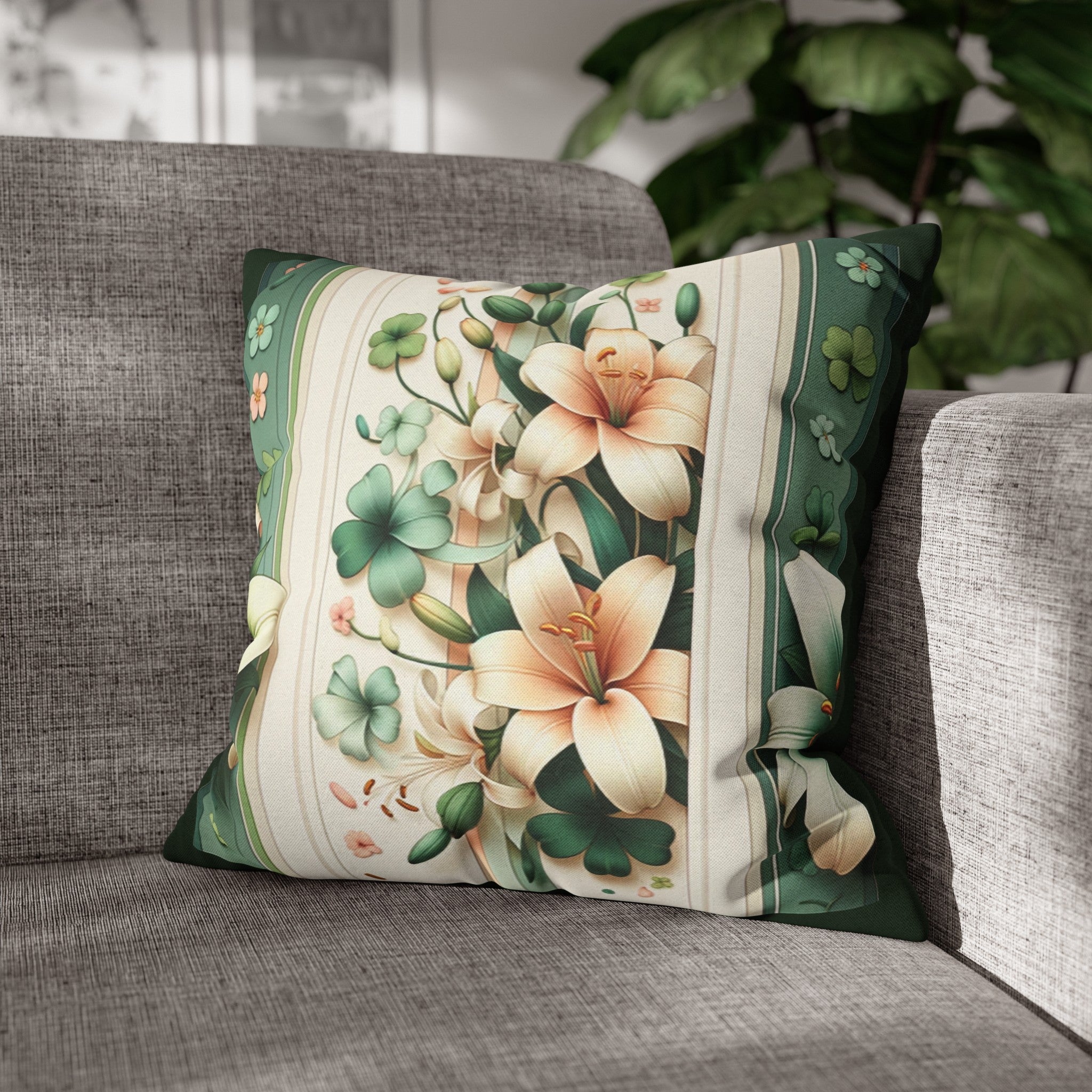 Lilies 2 - Polyester Square Pillowcase