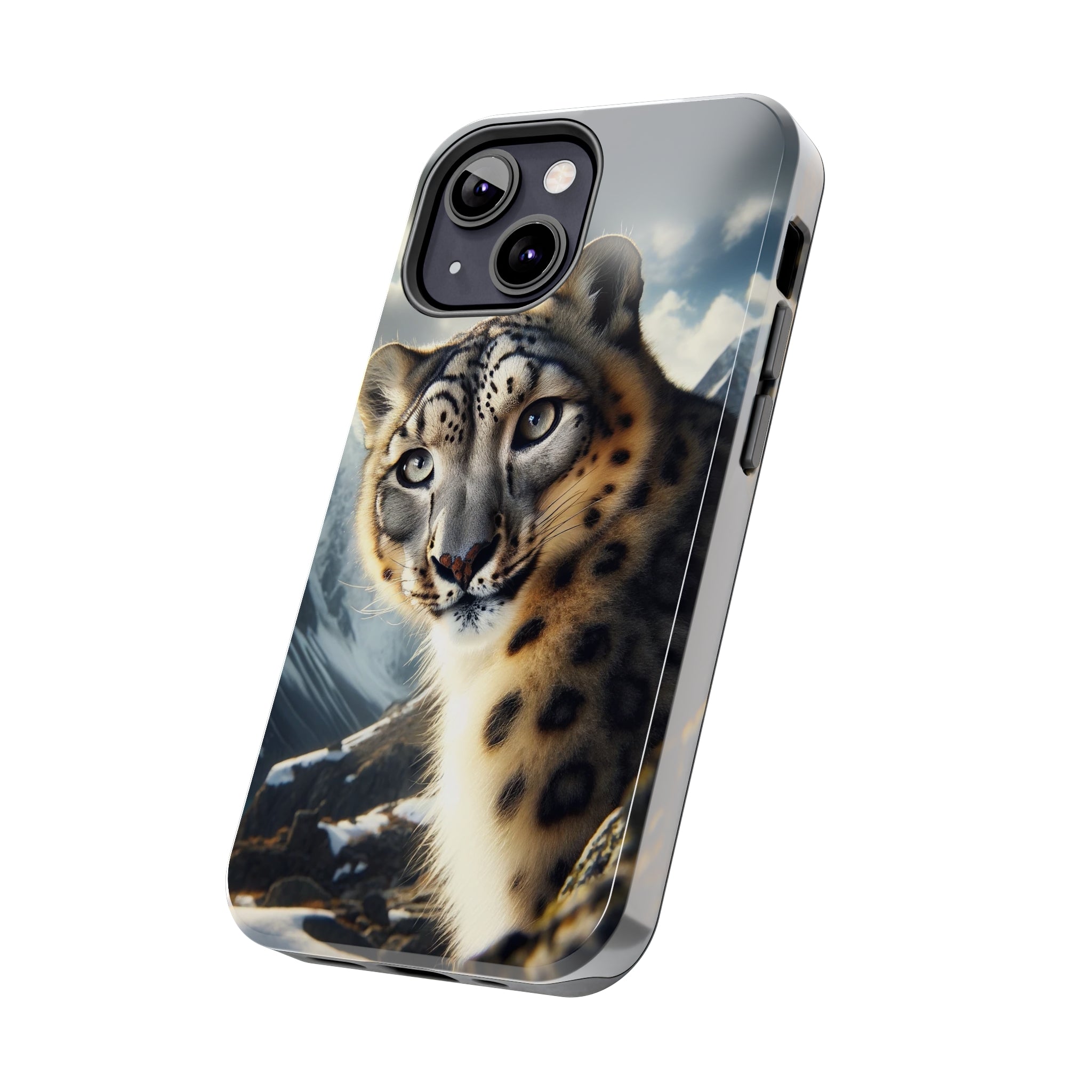 Curious Snow Leopard - Tough Phone Case