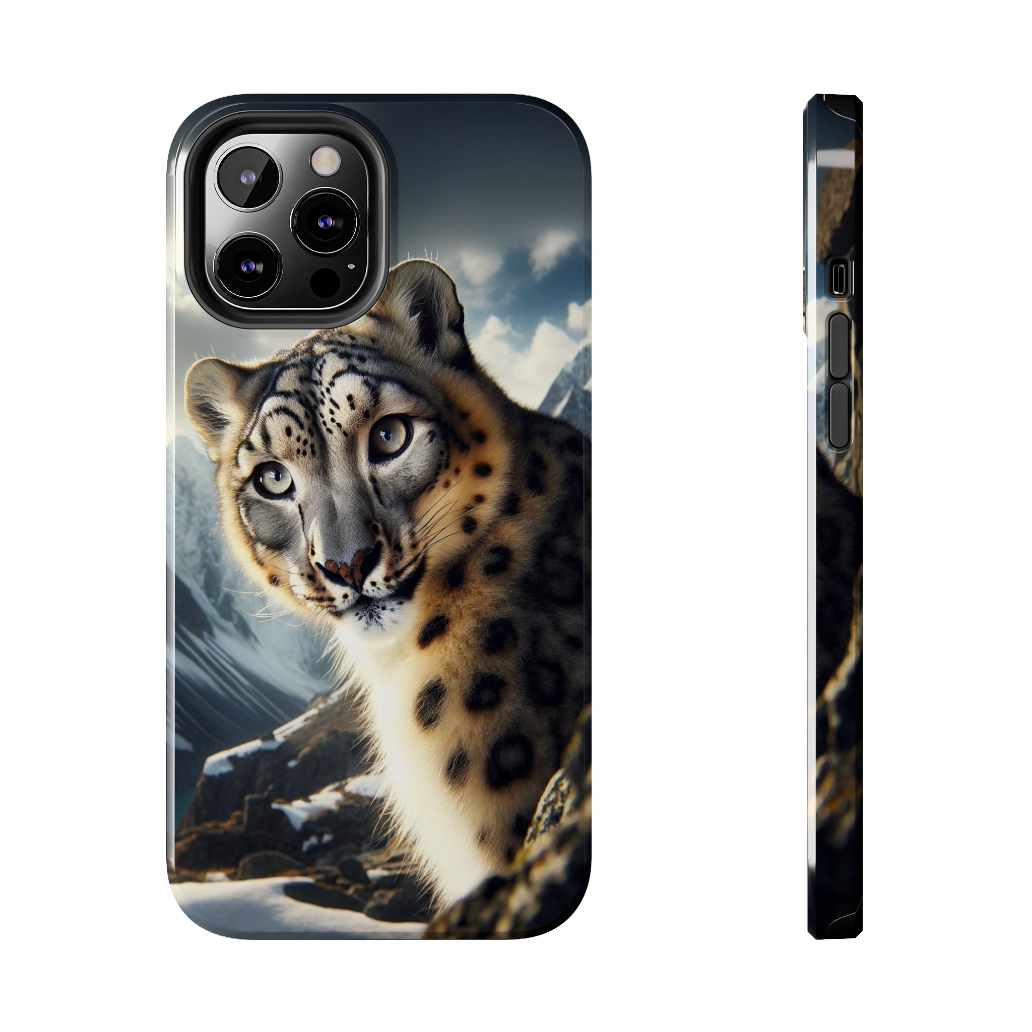 Curious Snow Leopard - Tough Phone Case