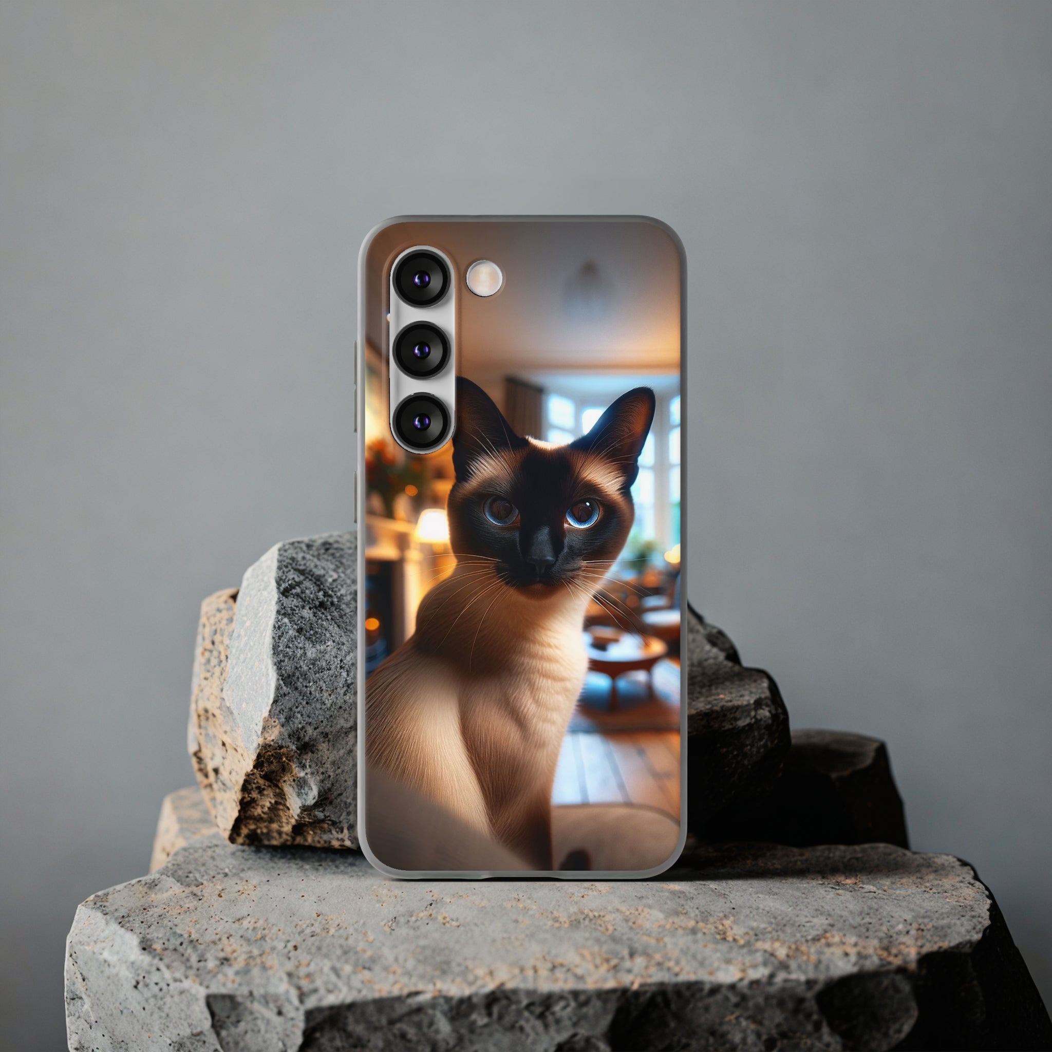 Curious Siamese cat - Flexi Case (Samsung only)