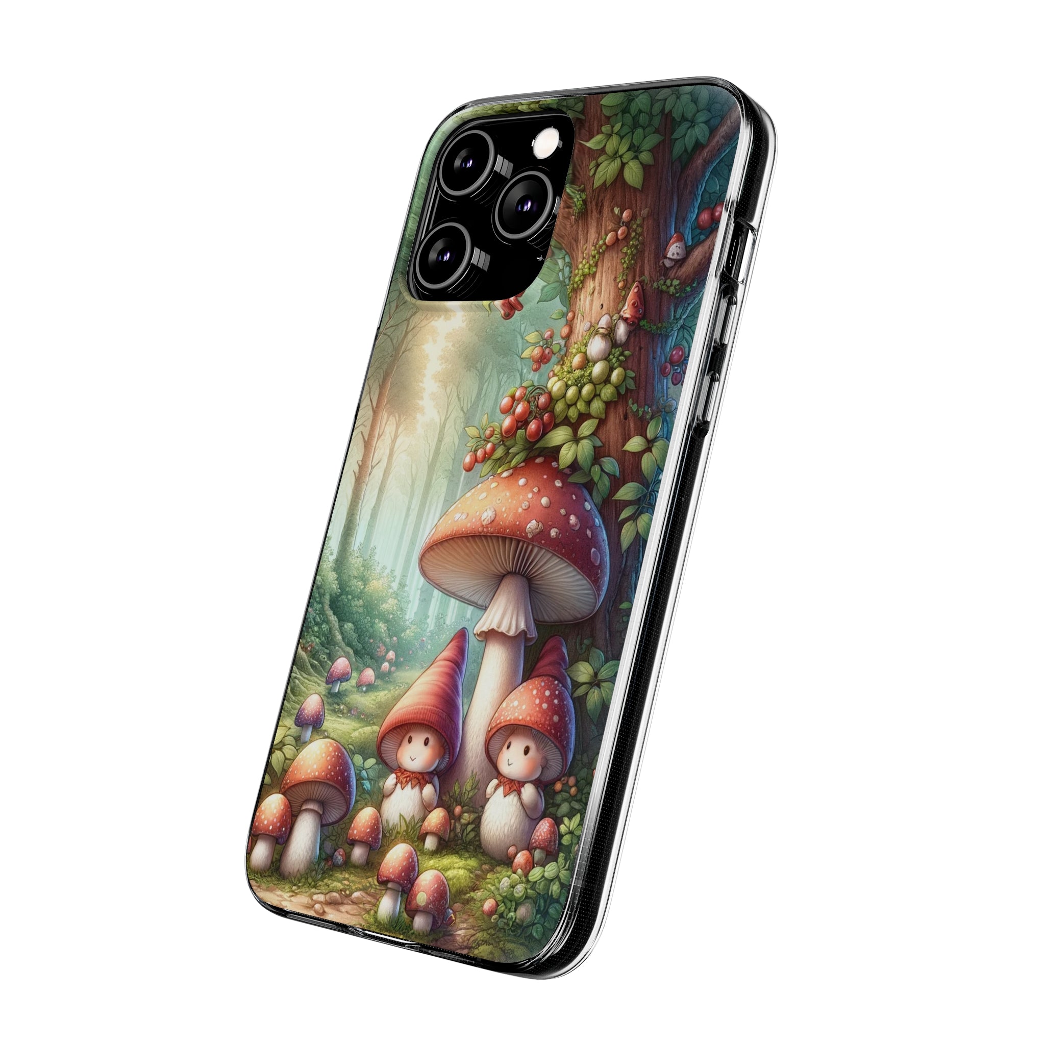 Gnomes and mushrooms - Soft Phone Case