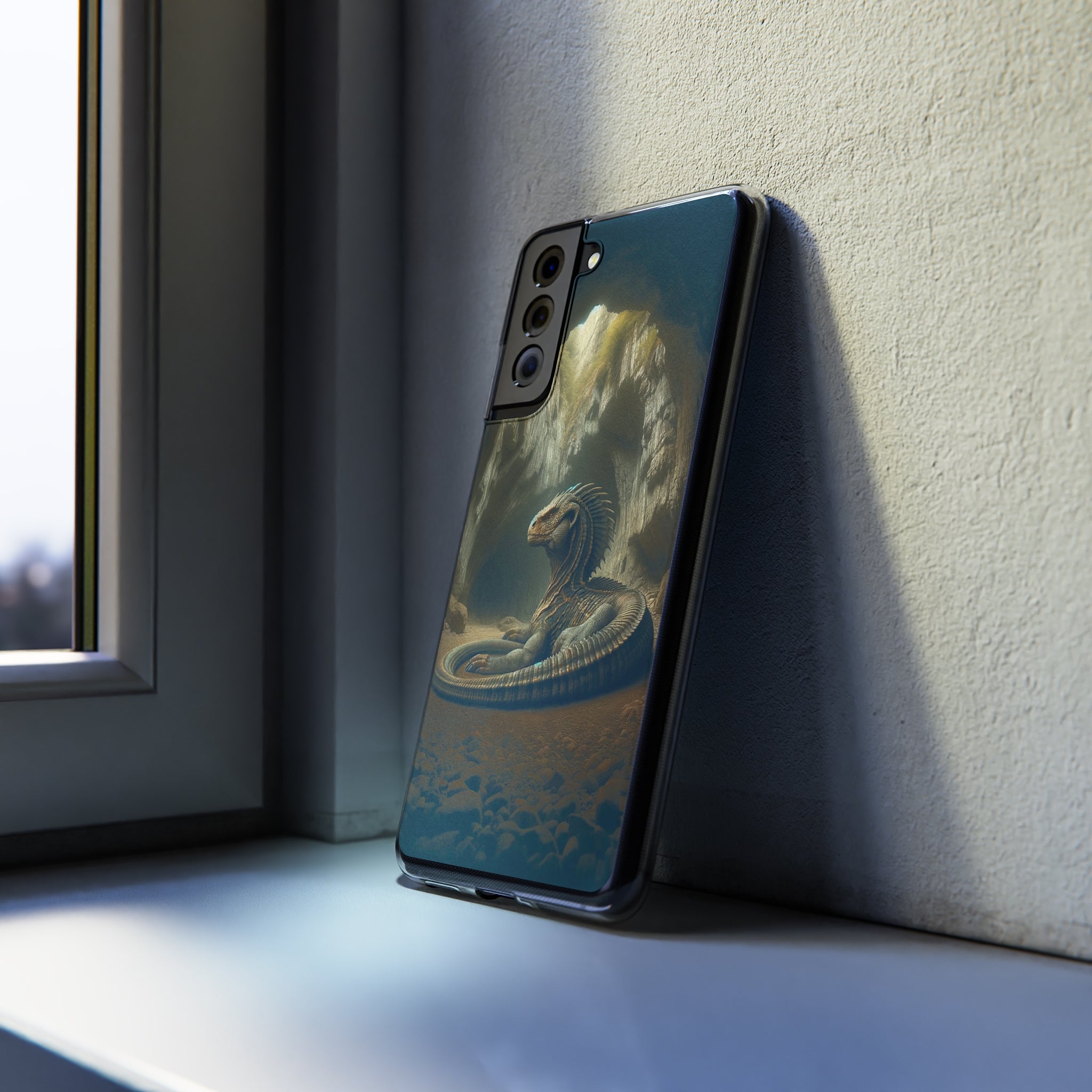 Basilisk in a cave - Soft Phone Case