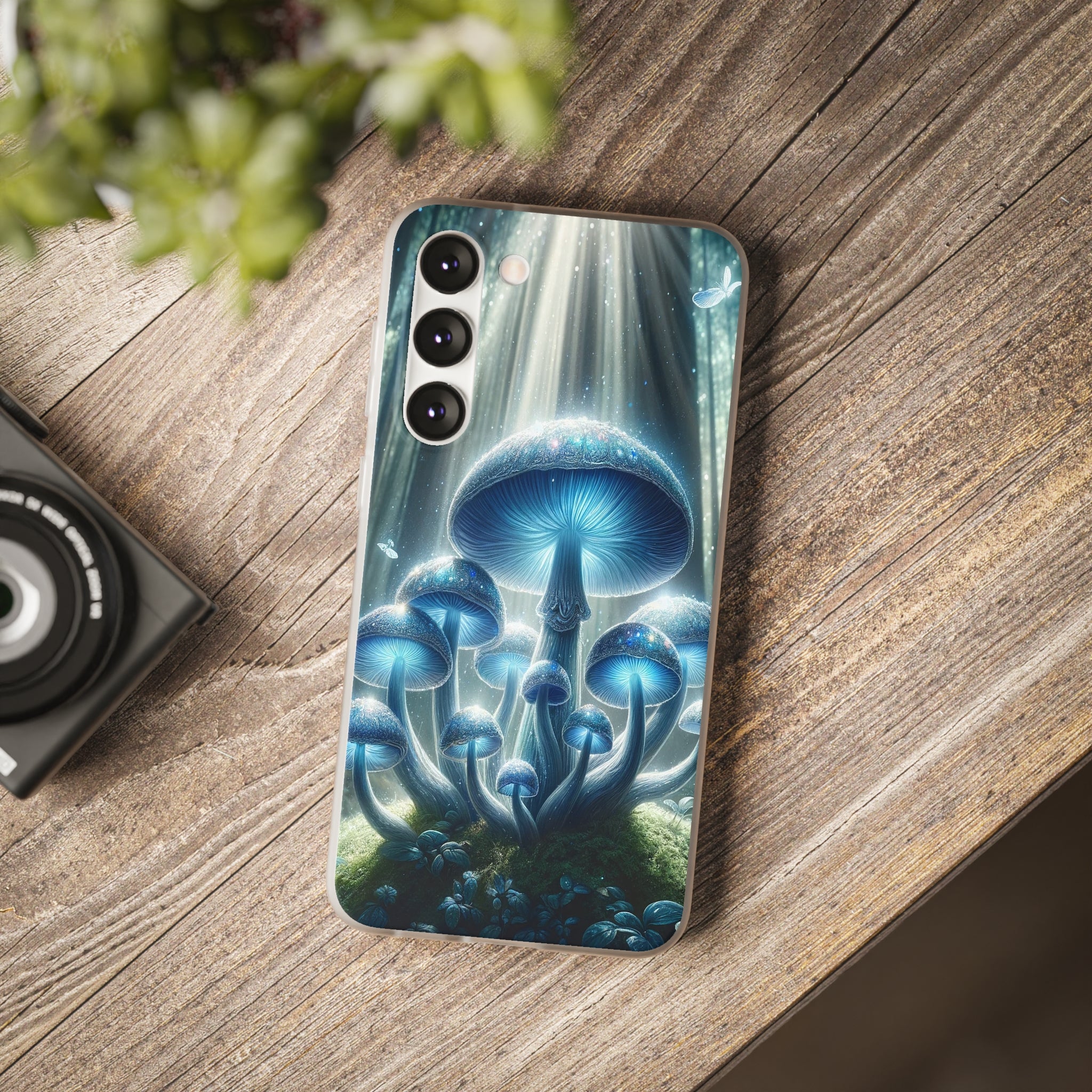 Lightblue mushrooms - Flexi Case (Samsung only)