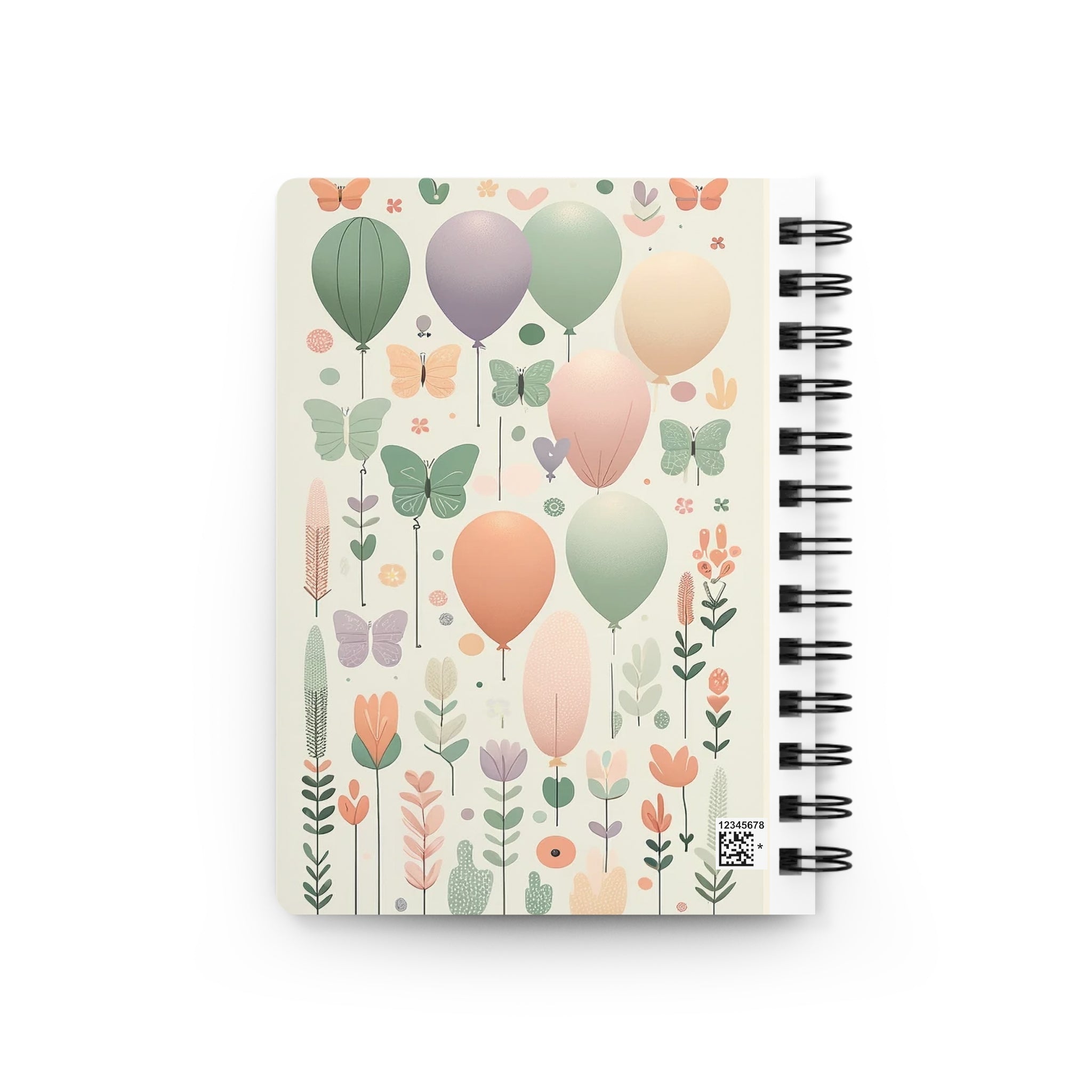 Butterflies and Balloons 2 - Spiral Notebook