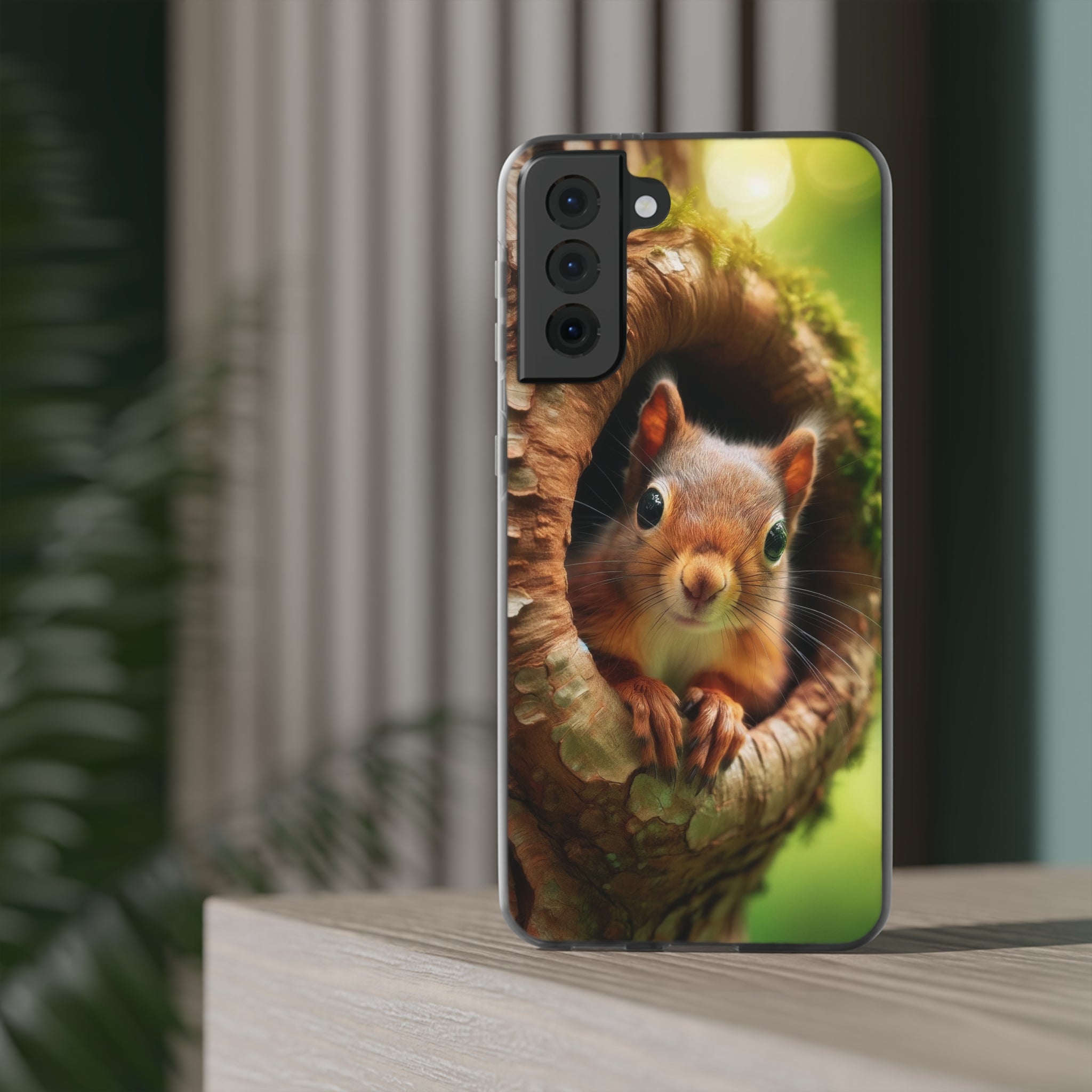 Squirrel in a treehole - Flexi Case (Samsung only)