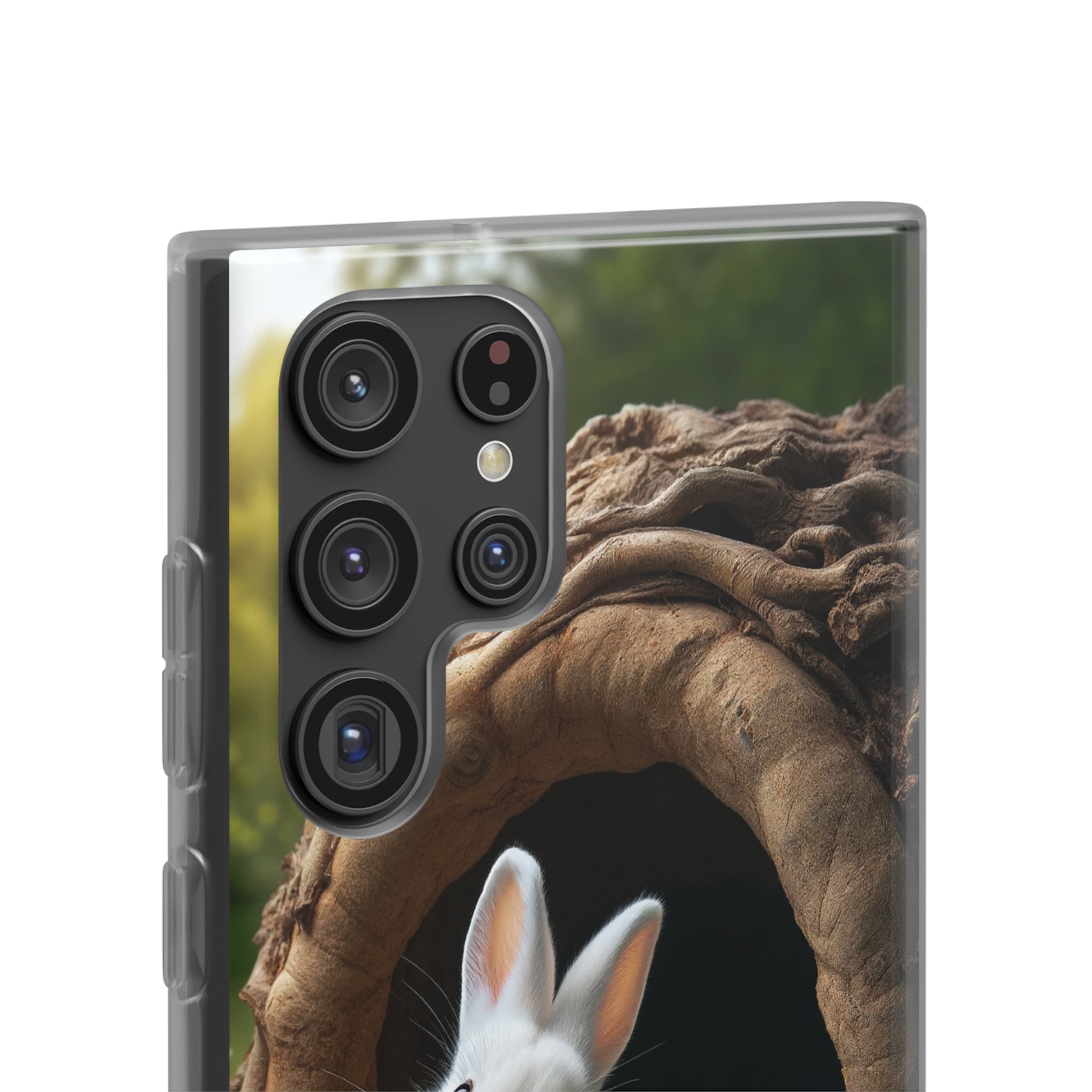 Curious, white rabbit - Flexi Case (Samsung only)