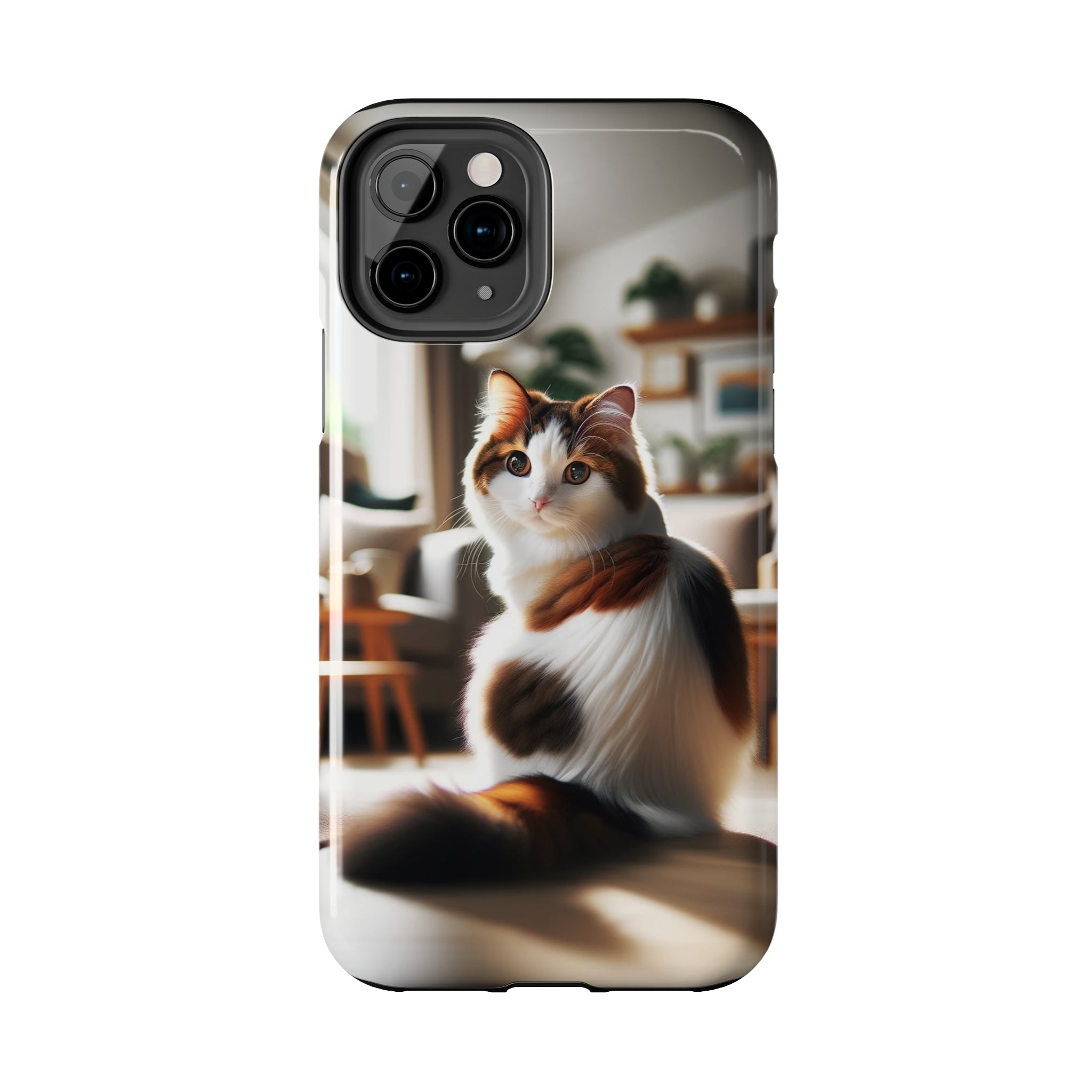 White-brown cat - Tough Phone Case